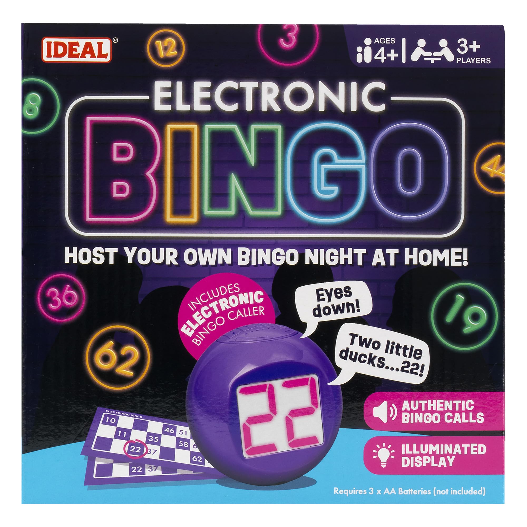 Ideal Electronic Bingo Machine - Host Family Bingo Night with 4 Games & Illuminated Display 6