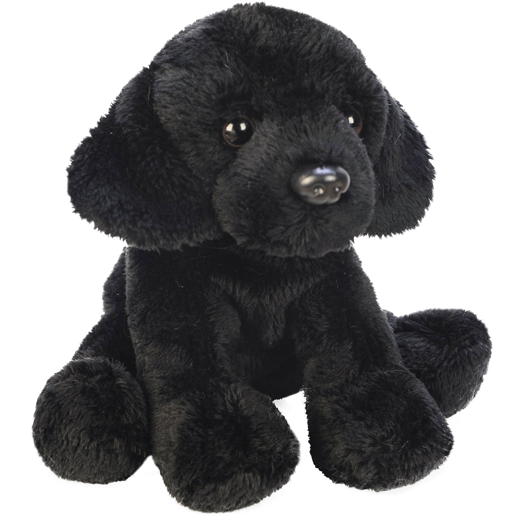 Yomiko Black Labrador (Small) - Realistic Plush Dog with Airbrushed Details