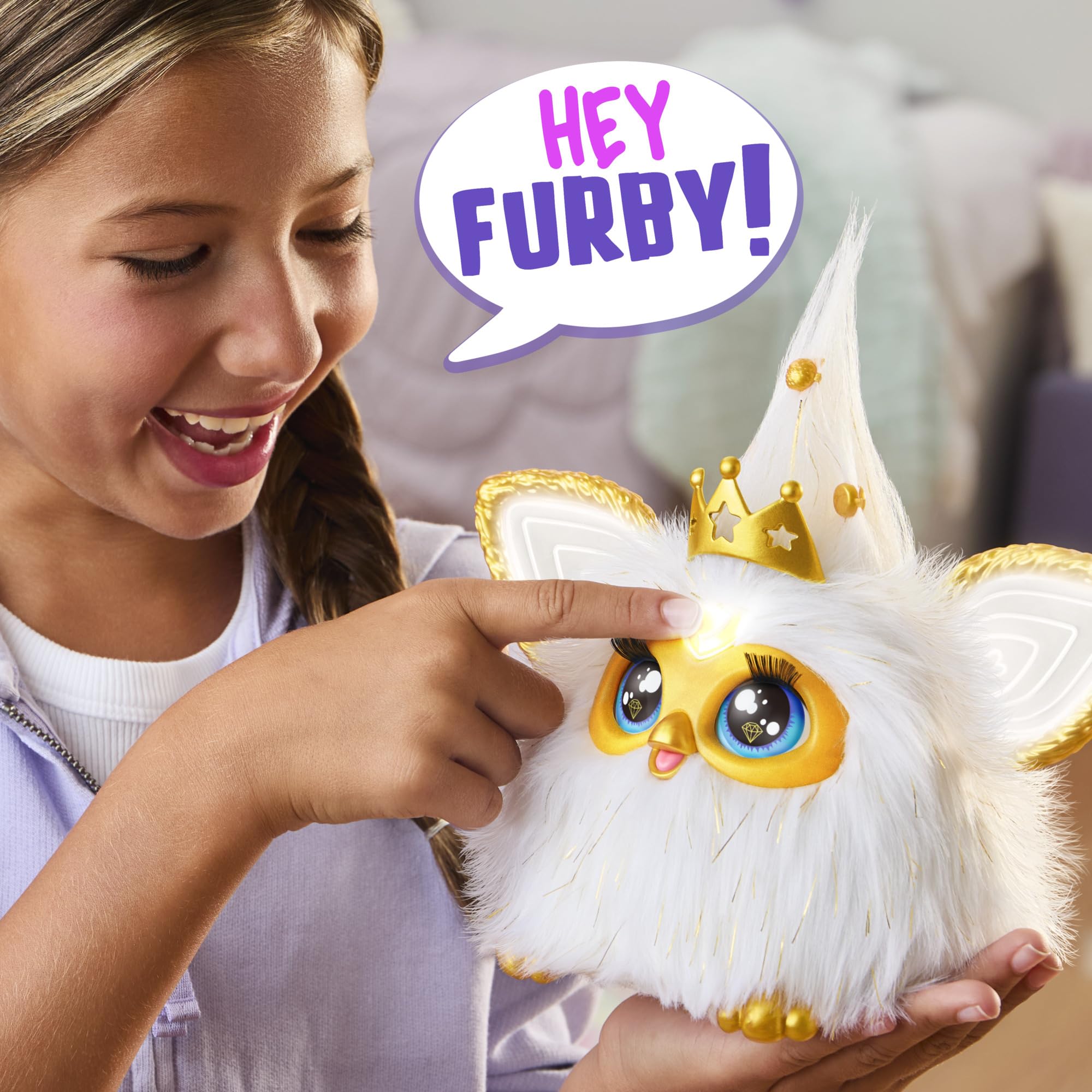 Furby Gold Glam Interactive Plush Toy - Voice-Activated Singing & Dancing Pet with Lights, Ages 6+ 5