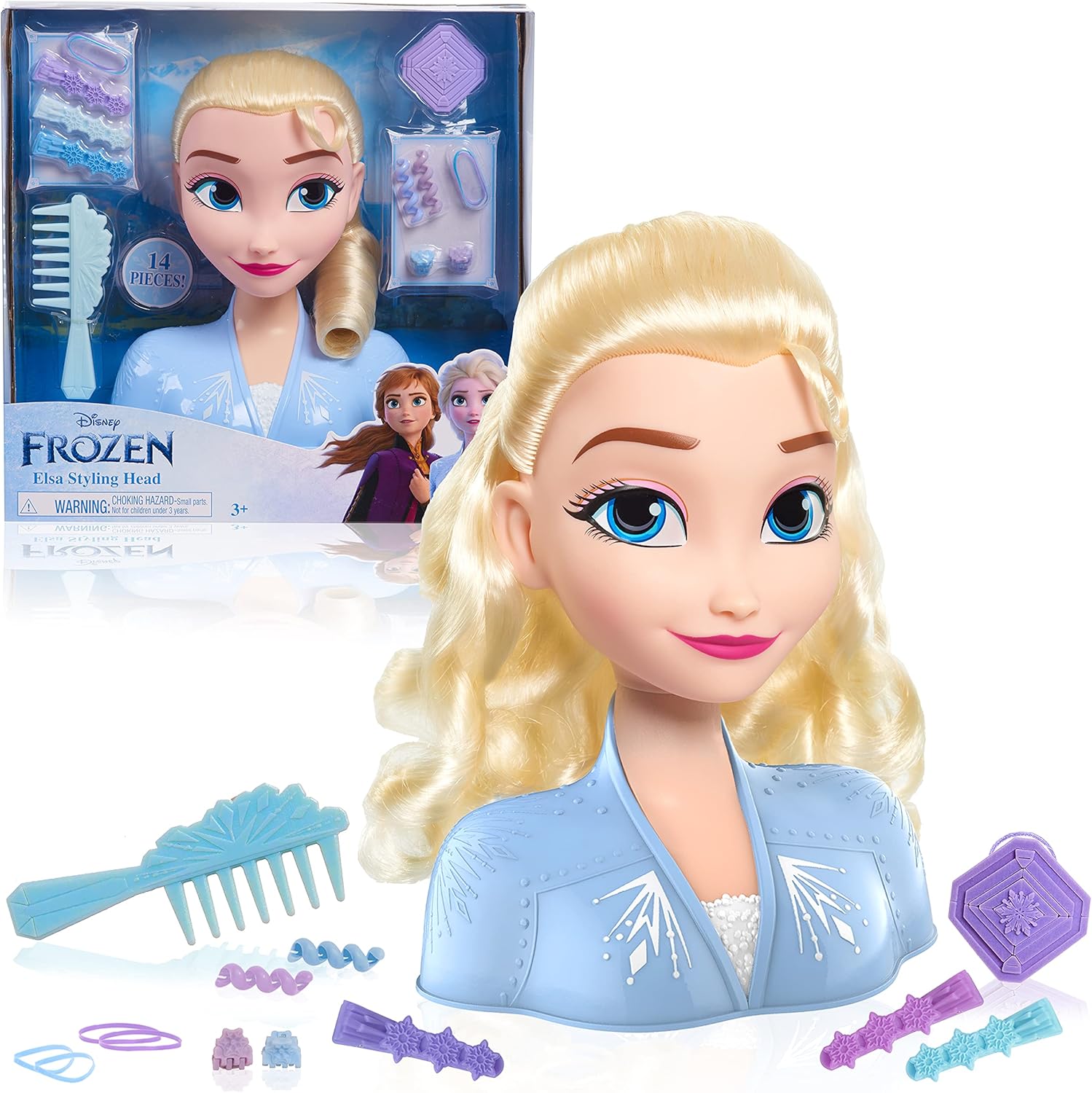 Just Play Frozen II Elsa Styling Head with 13 Hair Accessories