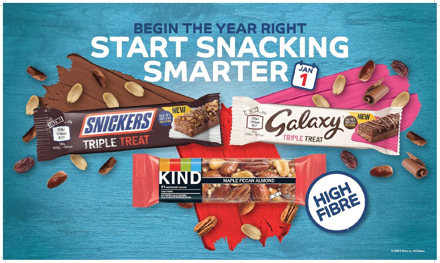 Bounty Triple Treat Fruit & Nut Chocolate Bars, Milk Chocolate Snacks with Dates, Raisins & Peanuts, 18-Pack 4