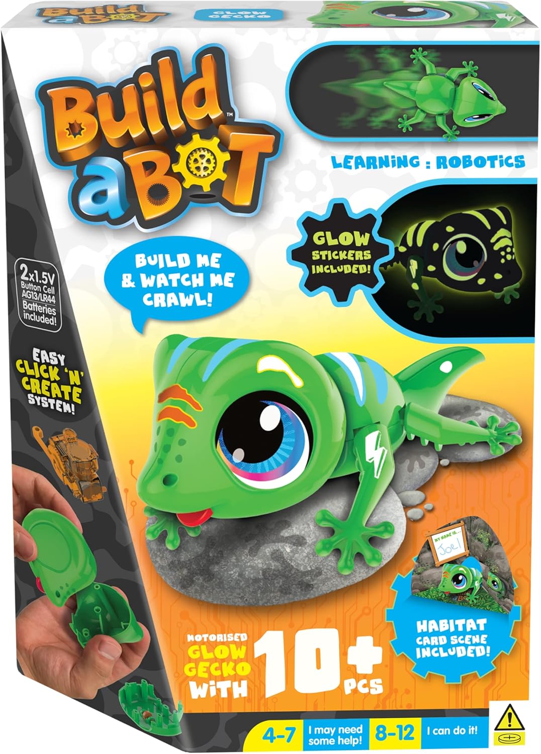 Build-a-Bot: Glow Gecko - Build Your Own Interactive Robot Pet | Ages 4-16