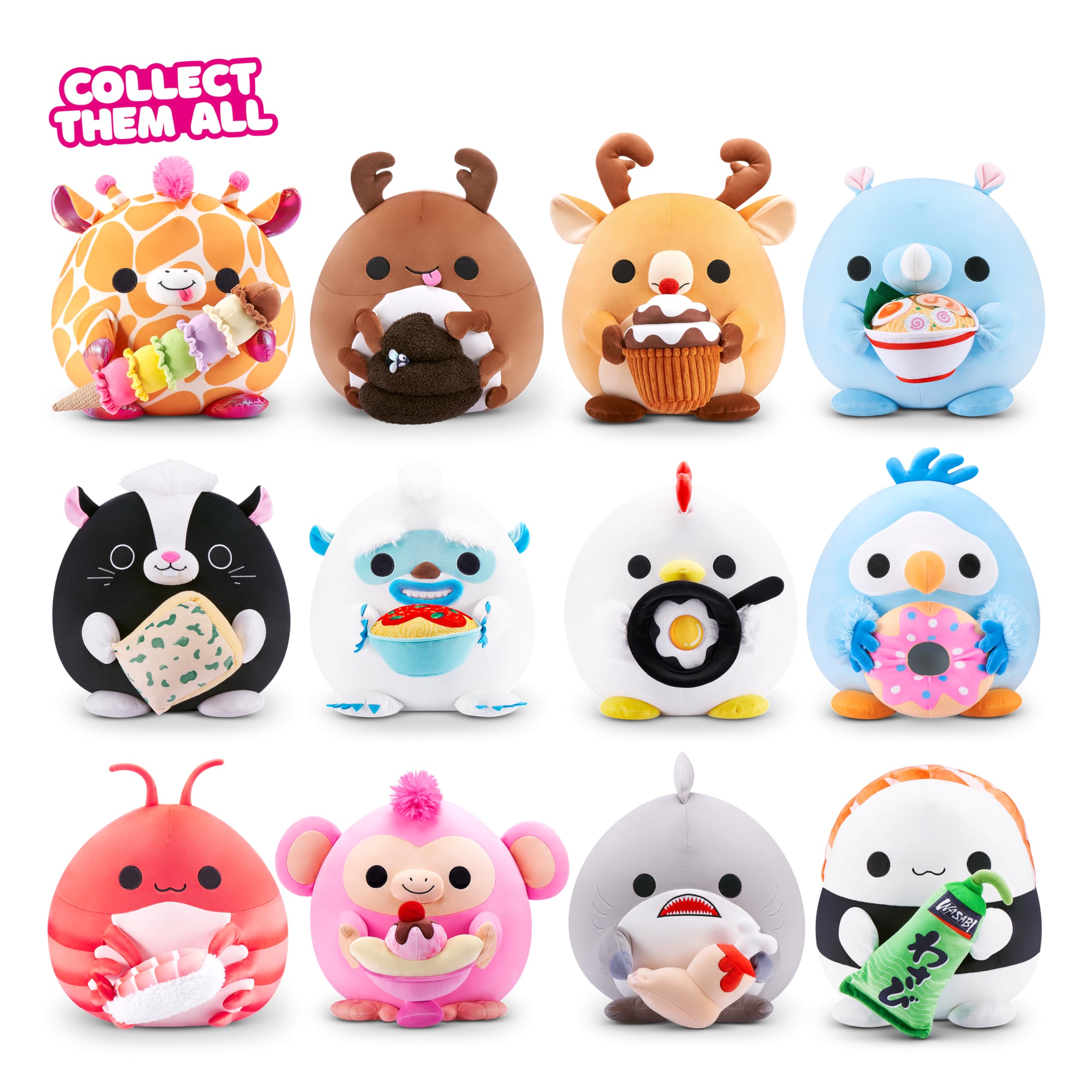 Snackles 14-inch Non-Licensed Series 1 Plush Doll - LOLA by ZURU, Soft Huggable Collectible