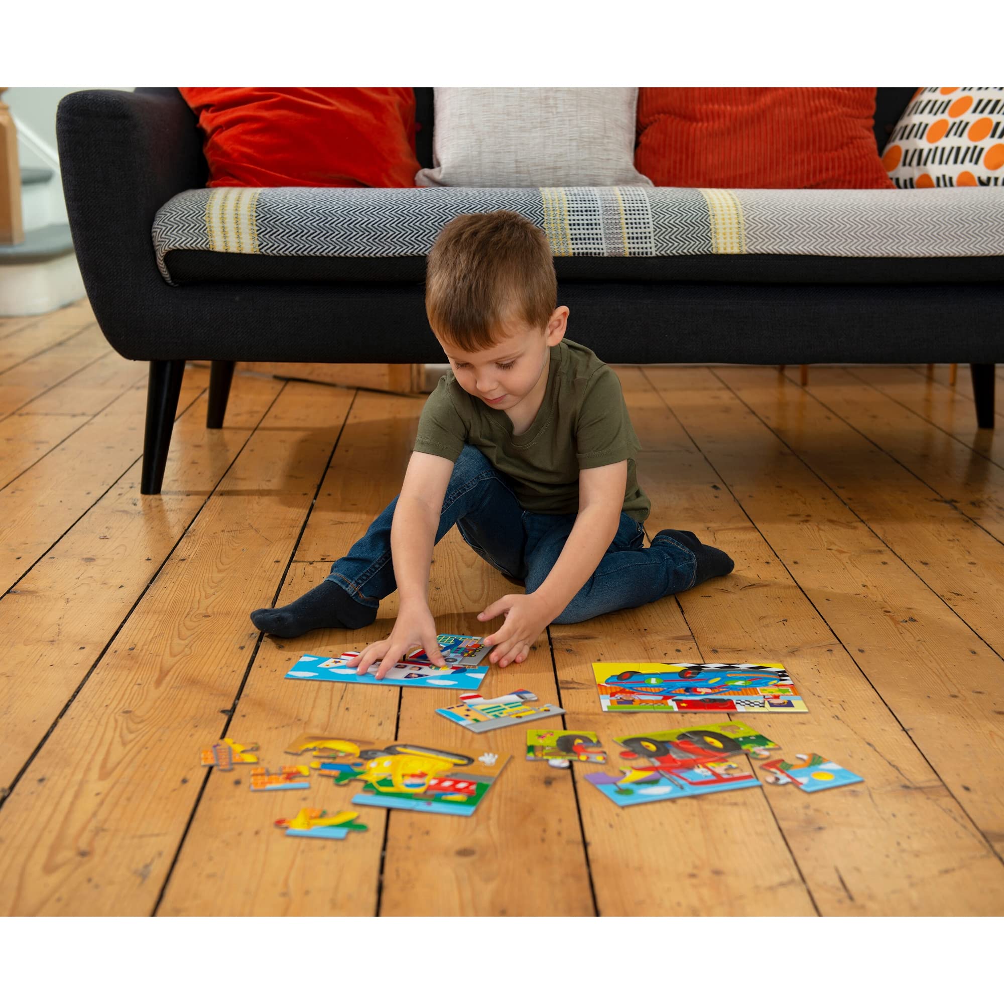 Galt 4 Puzzles in a Box - Vehicles | Ages 3+ | 4, 6, 8, & 12 Pieces 3