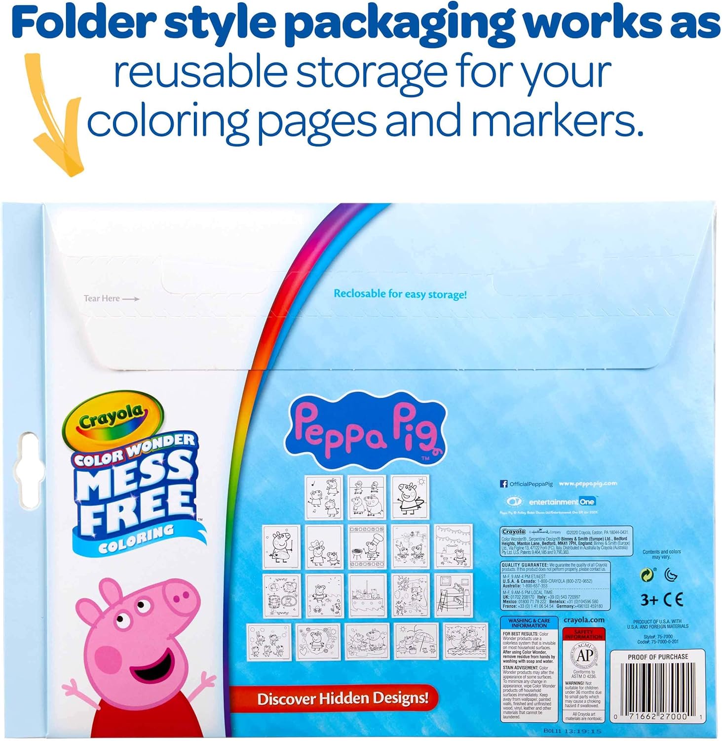 Crayola Peppa Pig Color Wonder Mess-Free Coloring Set 12