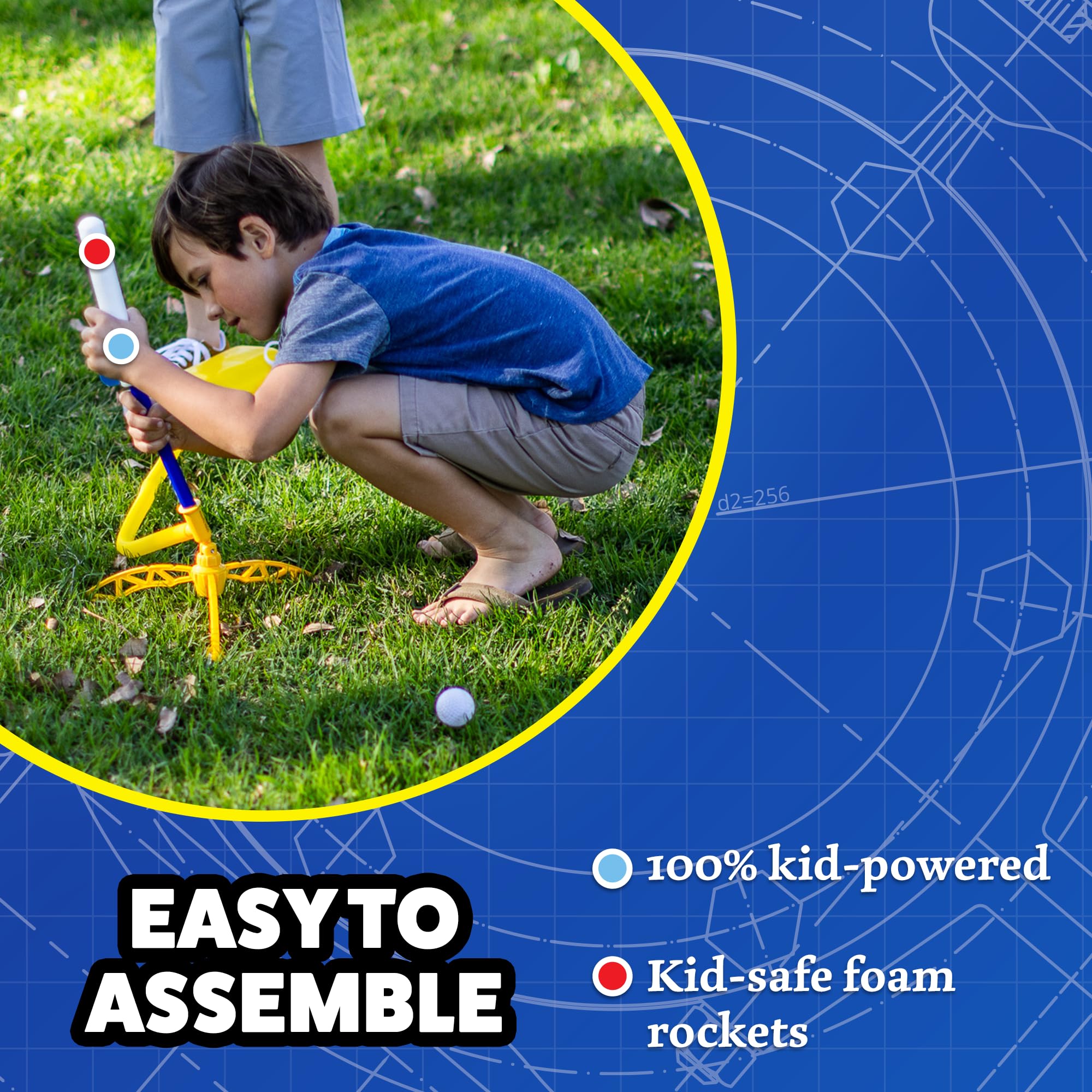 Stomp Rocket Jr. Glow Refill Pack - 3 Foam Rockets for Outdoor Active Play - Ages 3+ 3