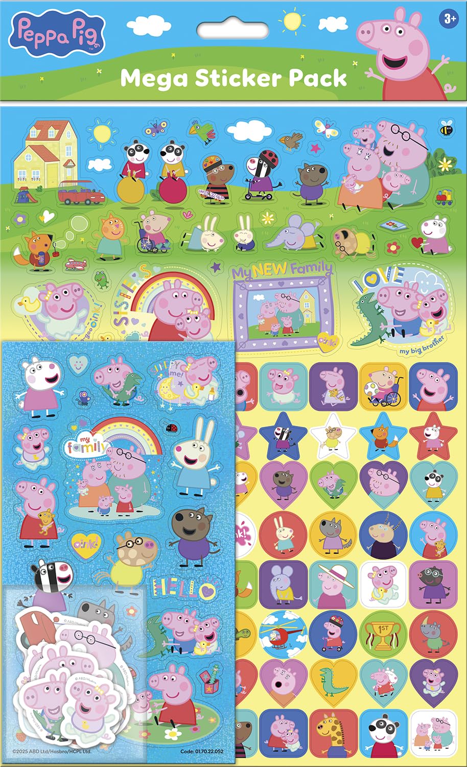Paper Projects Peppa Pig Family Mega Sticker Pack - Evie the New Baby Sister Stickers