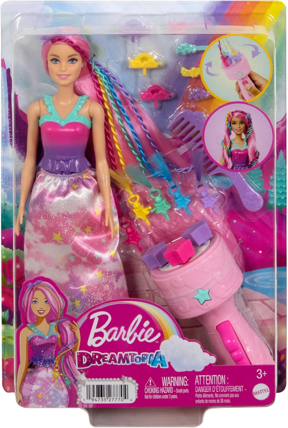 Barbie Twist 'n Style Doll - Fantasy Hair with Rainbow Extensions & Styling Tool 6