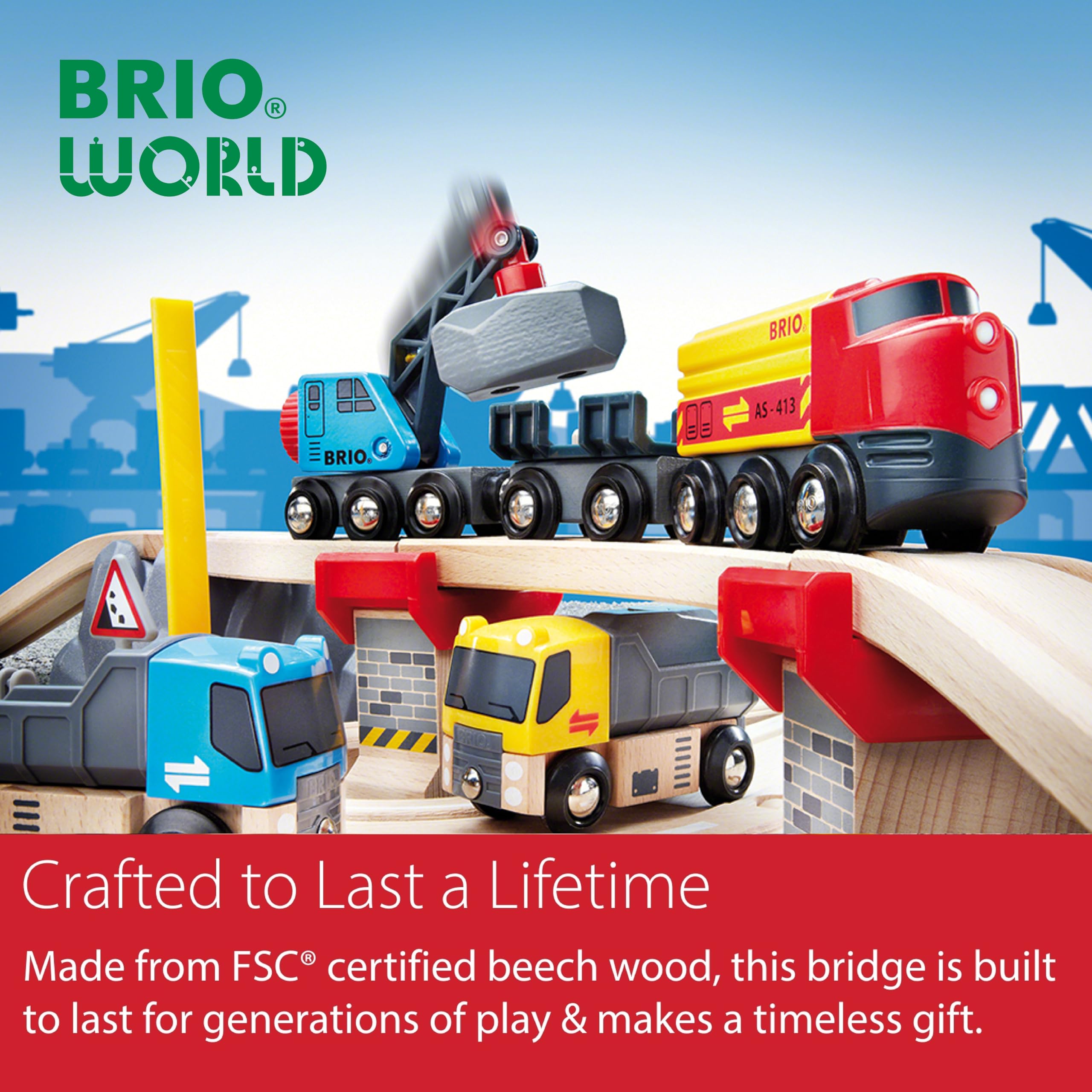 BRIO Collapsing Train Bridge for Kids - Compatible with BRIO Railway Sets 9