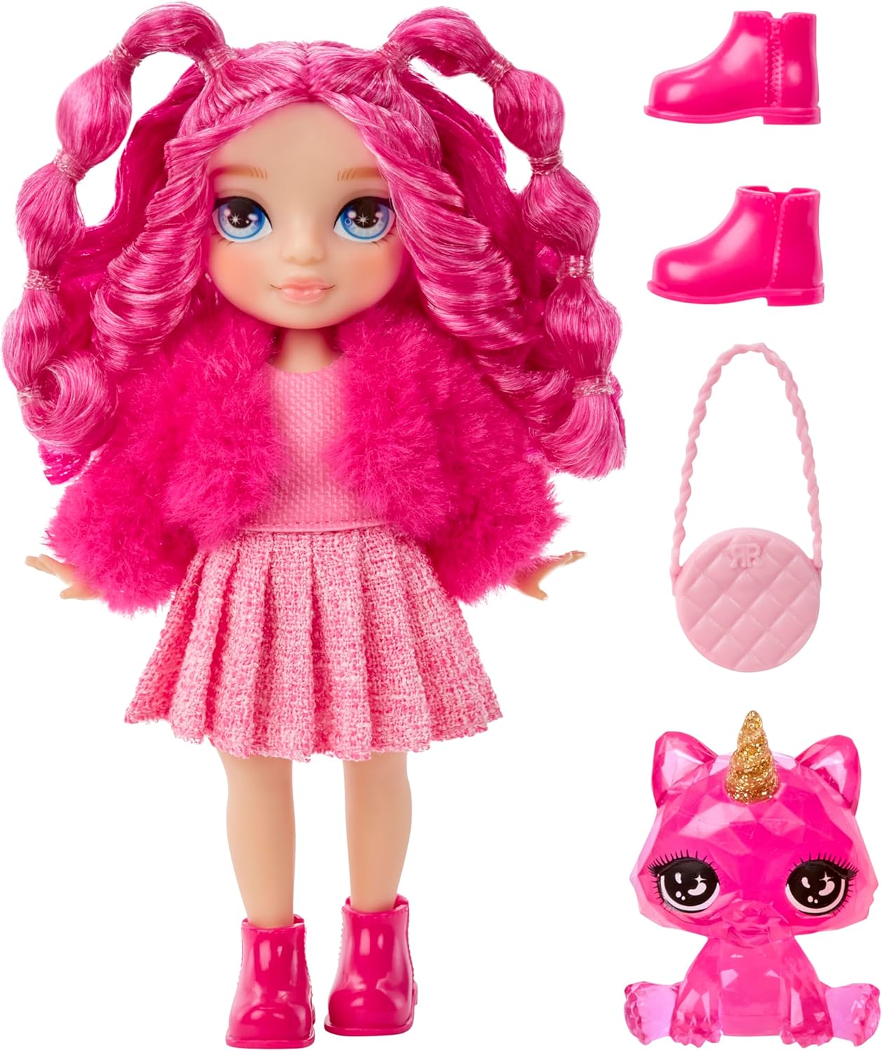 Rainbow High Littles - Magenta Monroe - 14 cm Posable Fashion Doll with Magical Pet 4