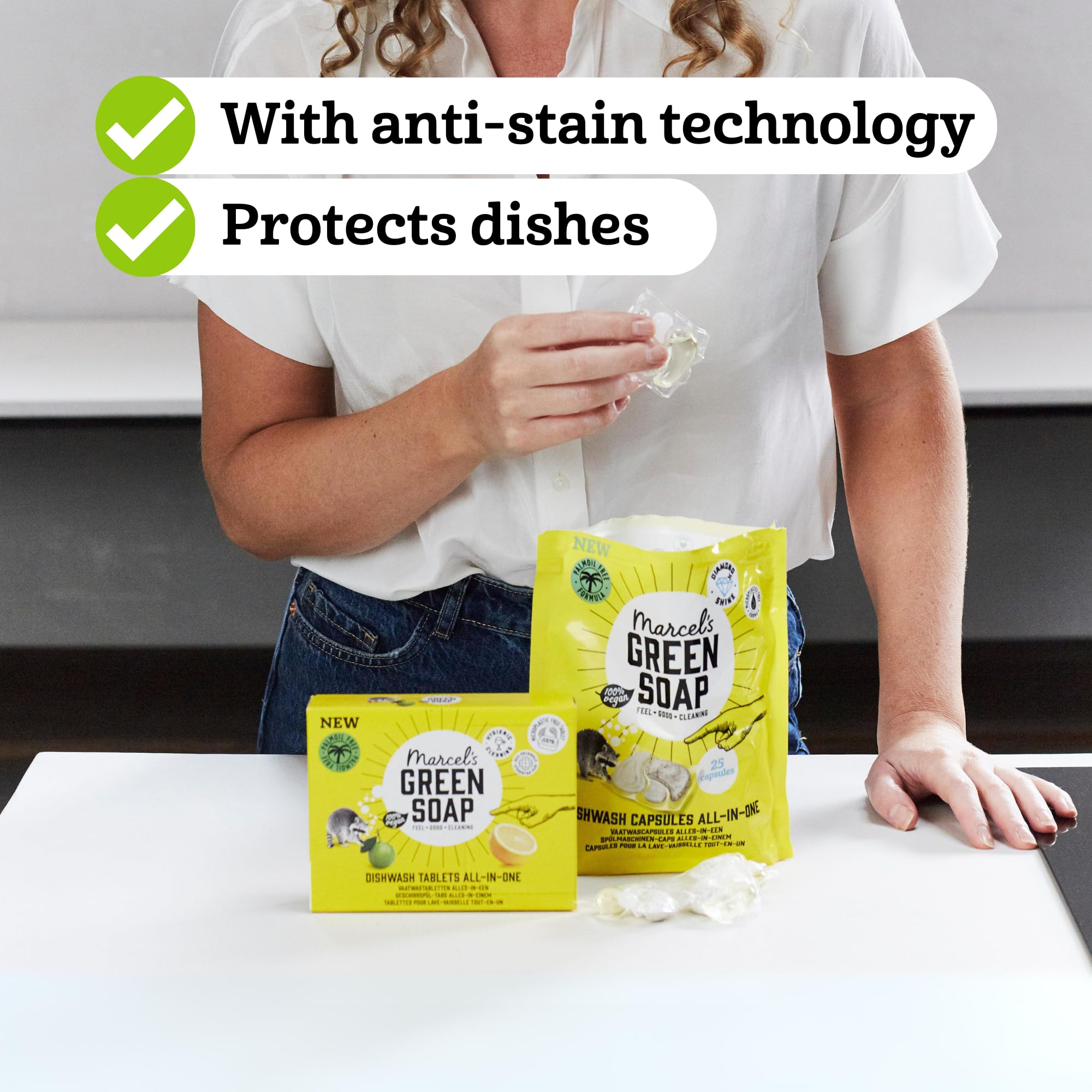 Marcel's Green Soap Dishwasher Capsules - All-in-One 99% Biodegradable Capsules - Grapefruit & Lime - 25 Pack 6