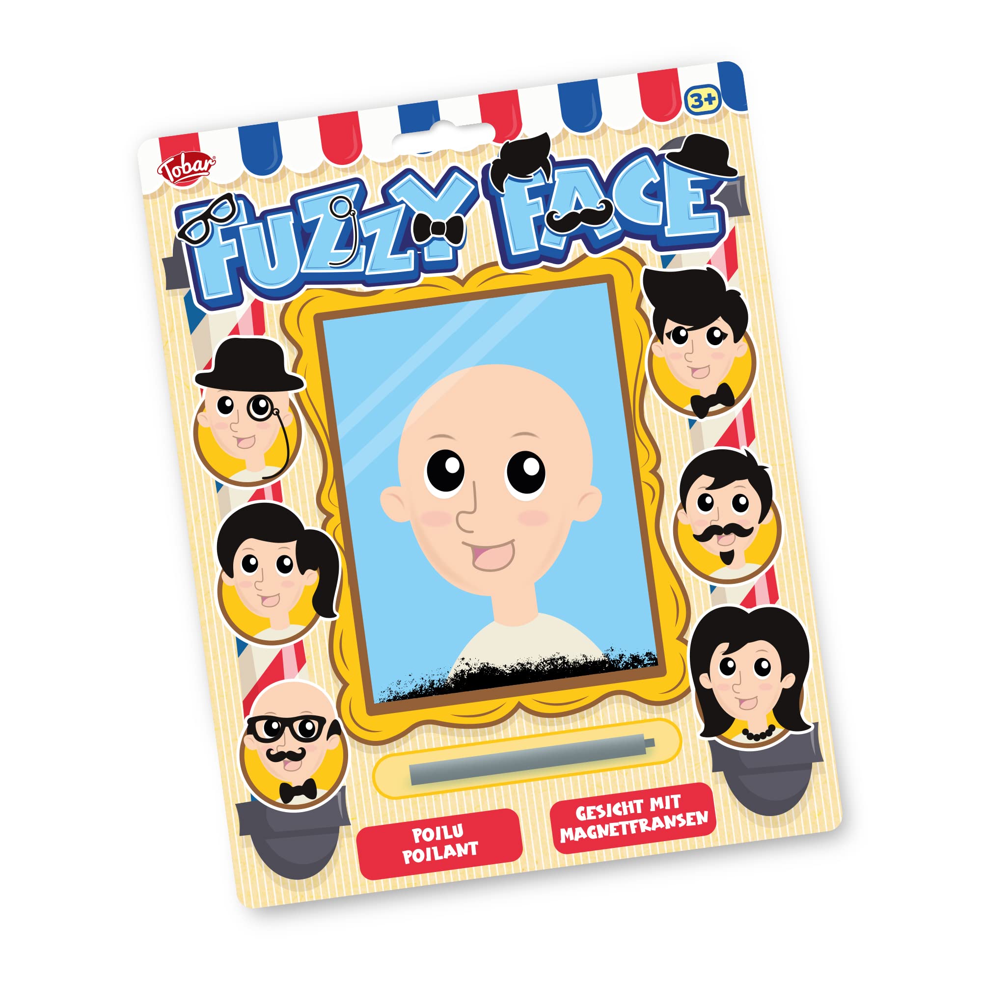 Tobar Fuzzy Face Magnetic Playset - Fun Hair Design Toy for Kids 3+