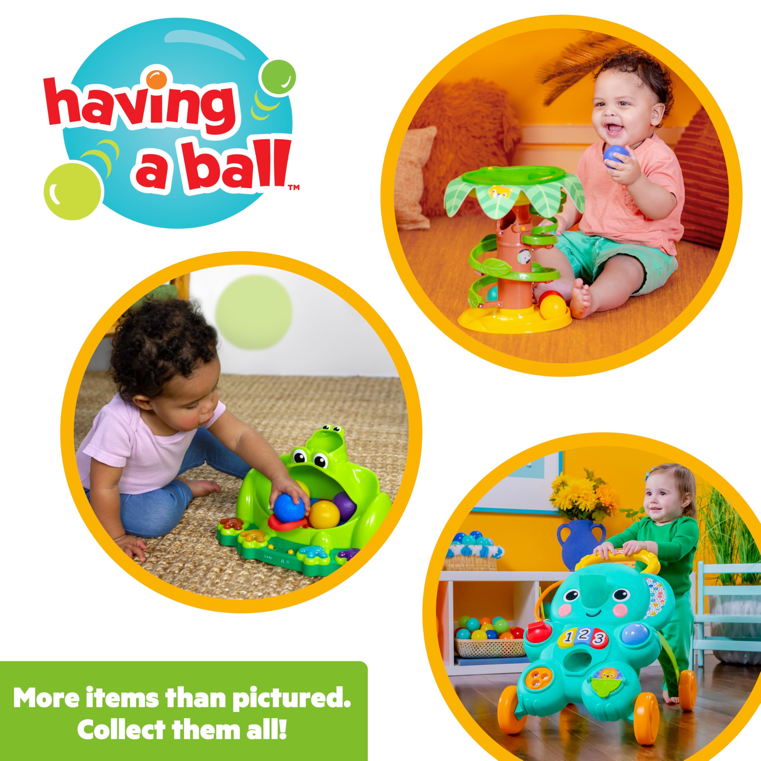 Bright Starts Poppin' Ball Frog Toy - Interactive Ball Play for Babies 6M+ 17