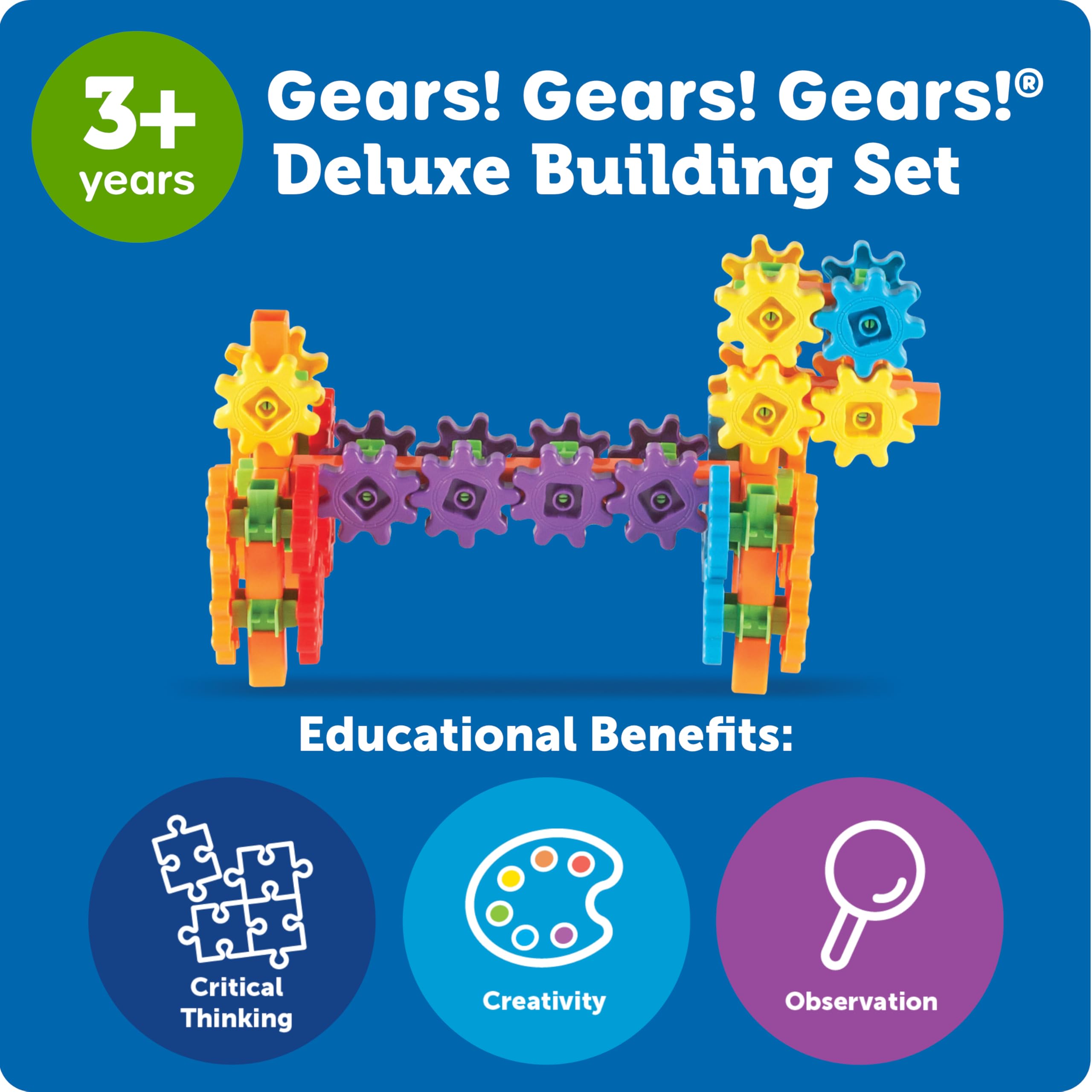 Learning Resources Gears Gears Gears Deluxe Building Set - 119-Piece STEM Toy for Ages 3-7 18