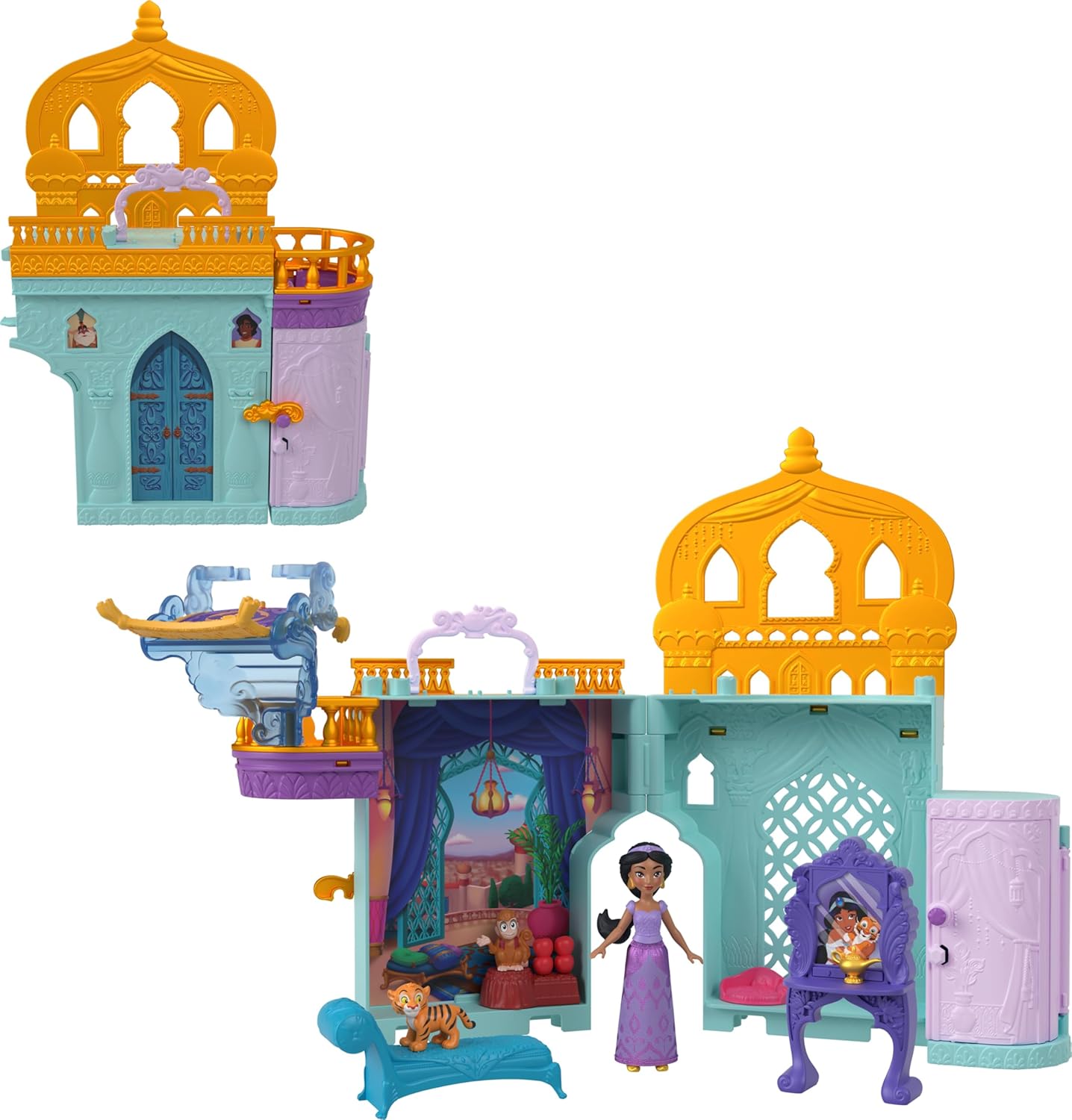 Disney Princess Jasmine's Palace Playset - Stacking Doll House with Figures & Furniture