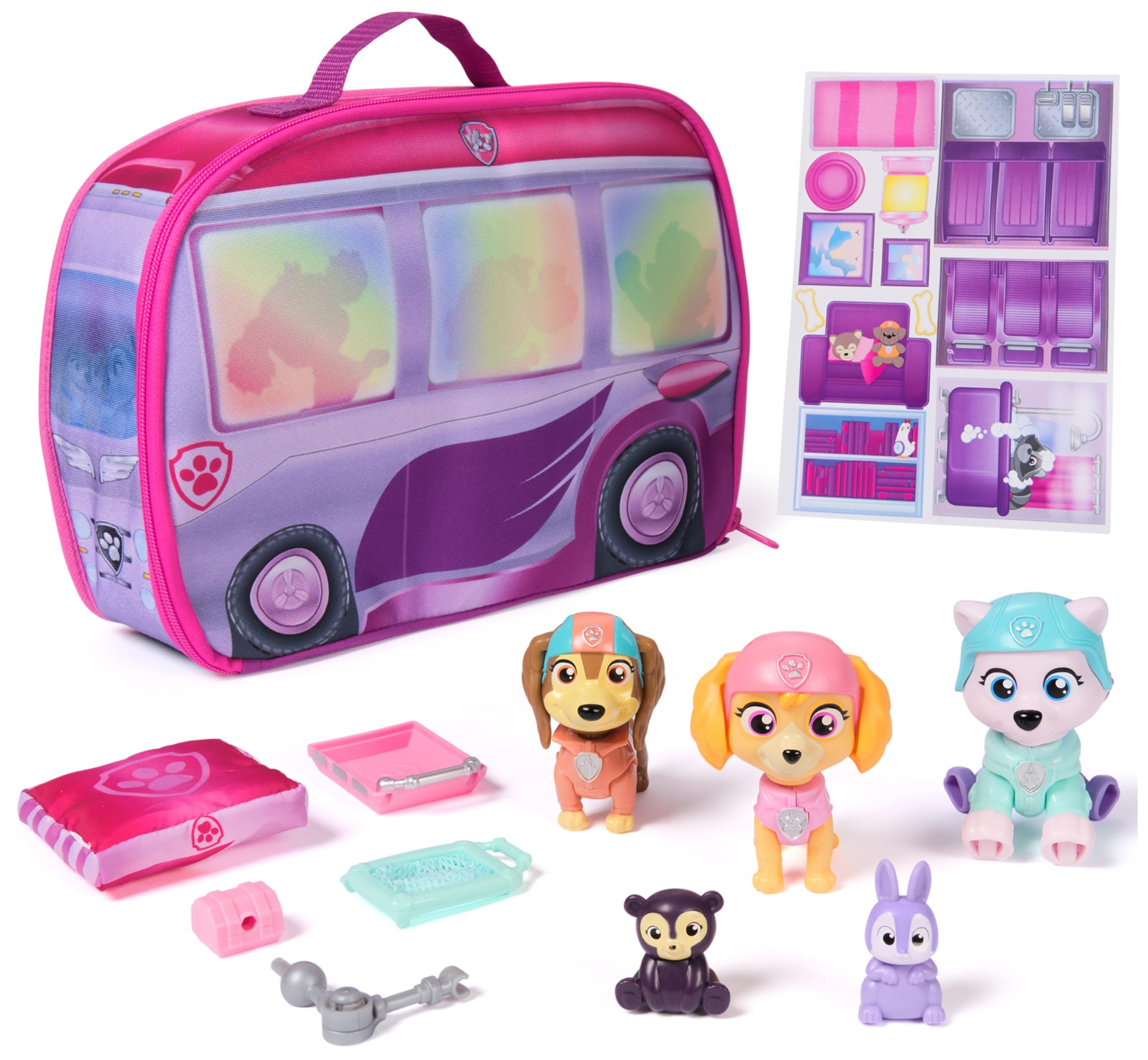 PAW Patrol Skye's World Pupcation Rescue Set - Playset with Skye, Everest, Liberty & Animal Figures 10