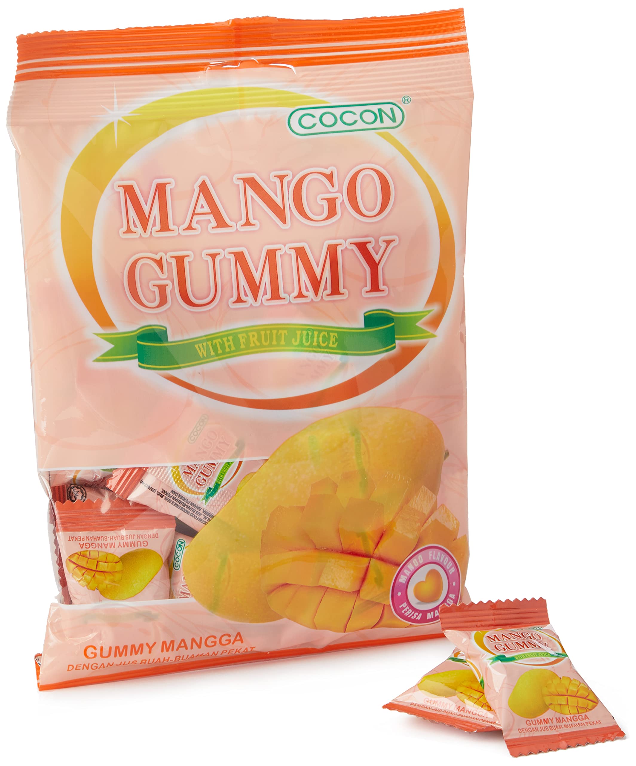 Cocon Mango Flavoured Jelly Sweets 100g - Individually Wrapped Fruit Chews