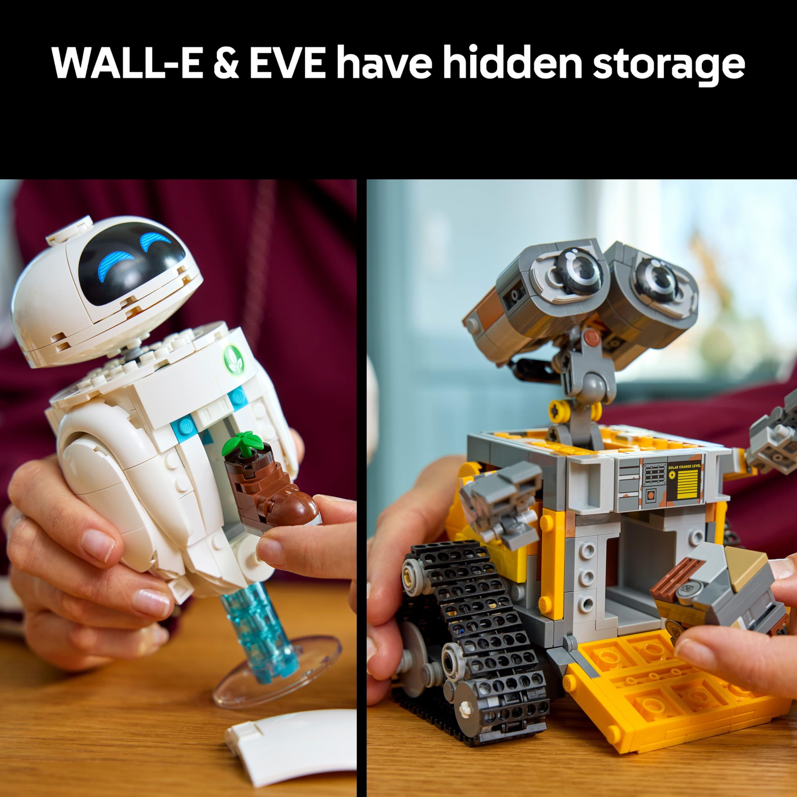 LEGO Disney Pixar WALL-E and EVE Building Set - 811-Piece Display Model for Adults 3