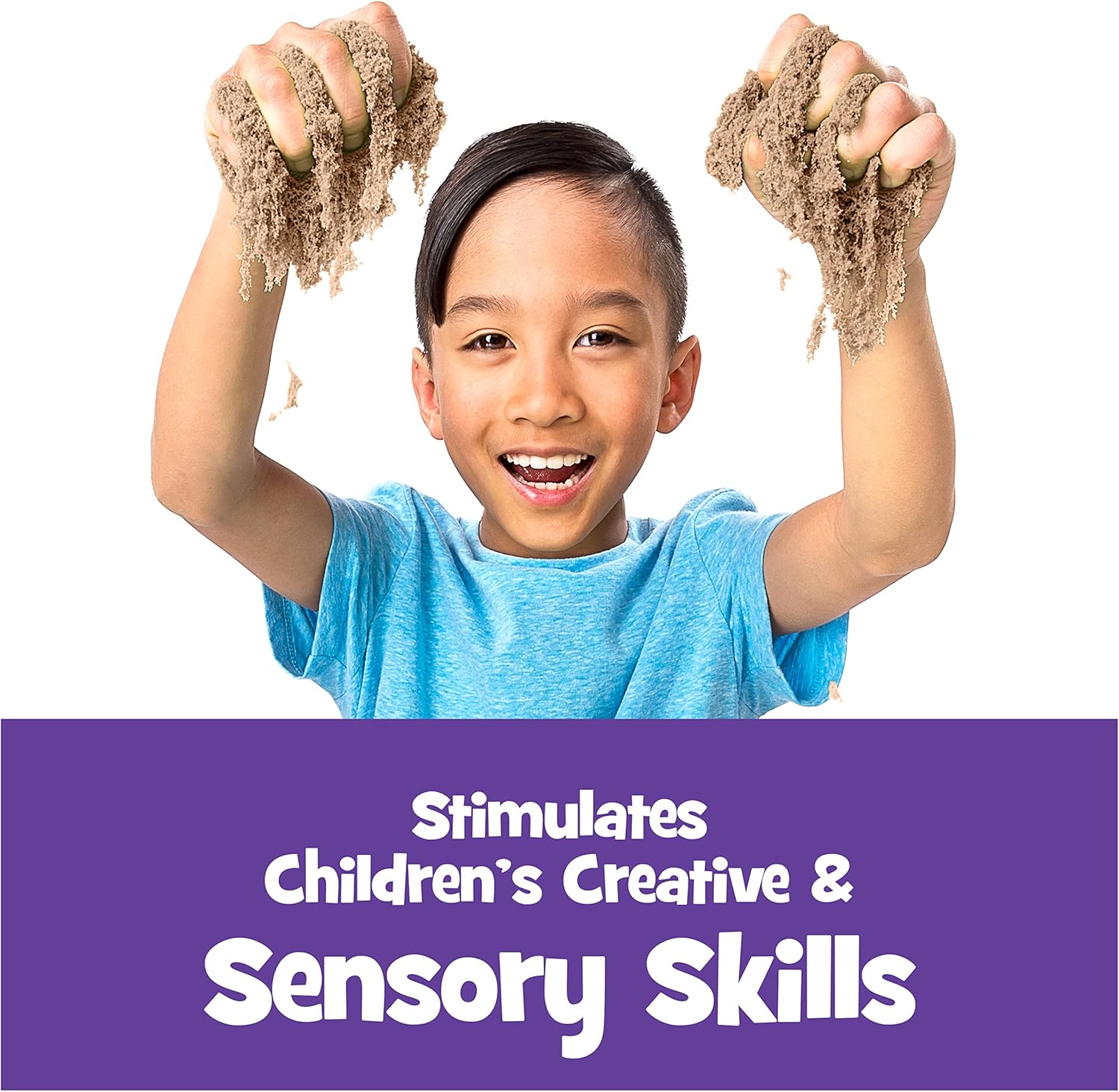 Kinetic Sand Natural Brown 907g - Squeeze & Shape Sensory Play Sand for Kids 7