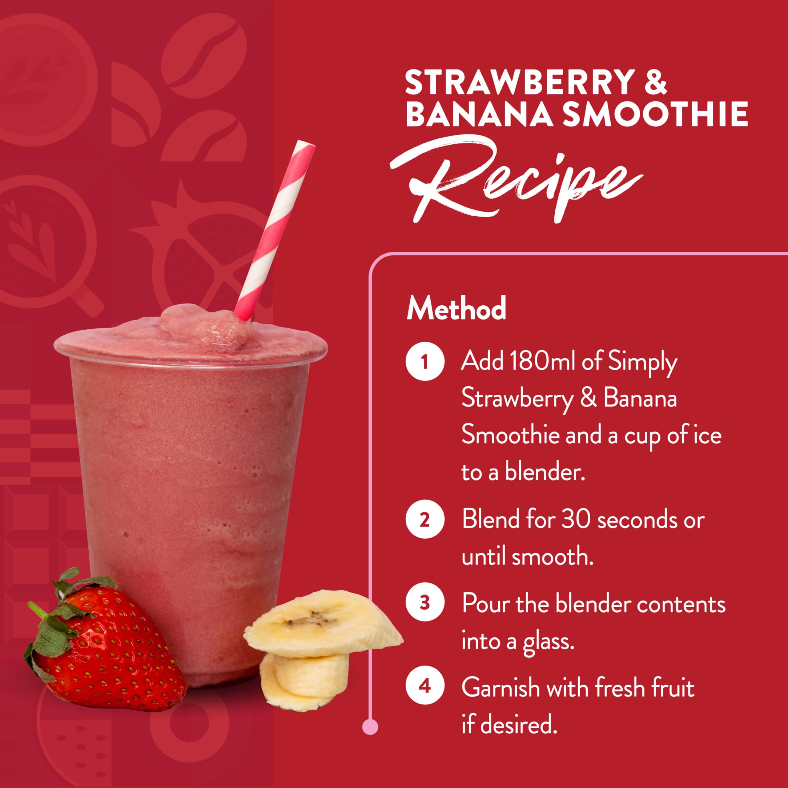 Simply Strawberry and Banana Smoothie Concentrate - Vegan, Gluten-Free | 1L 5