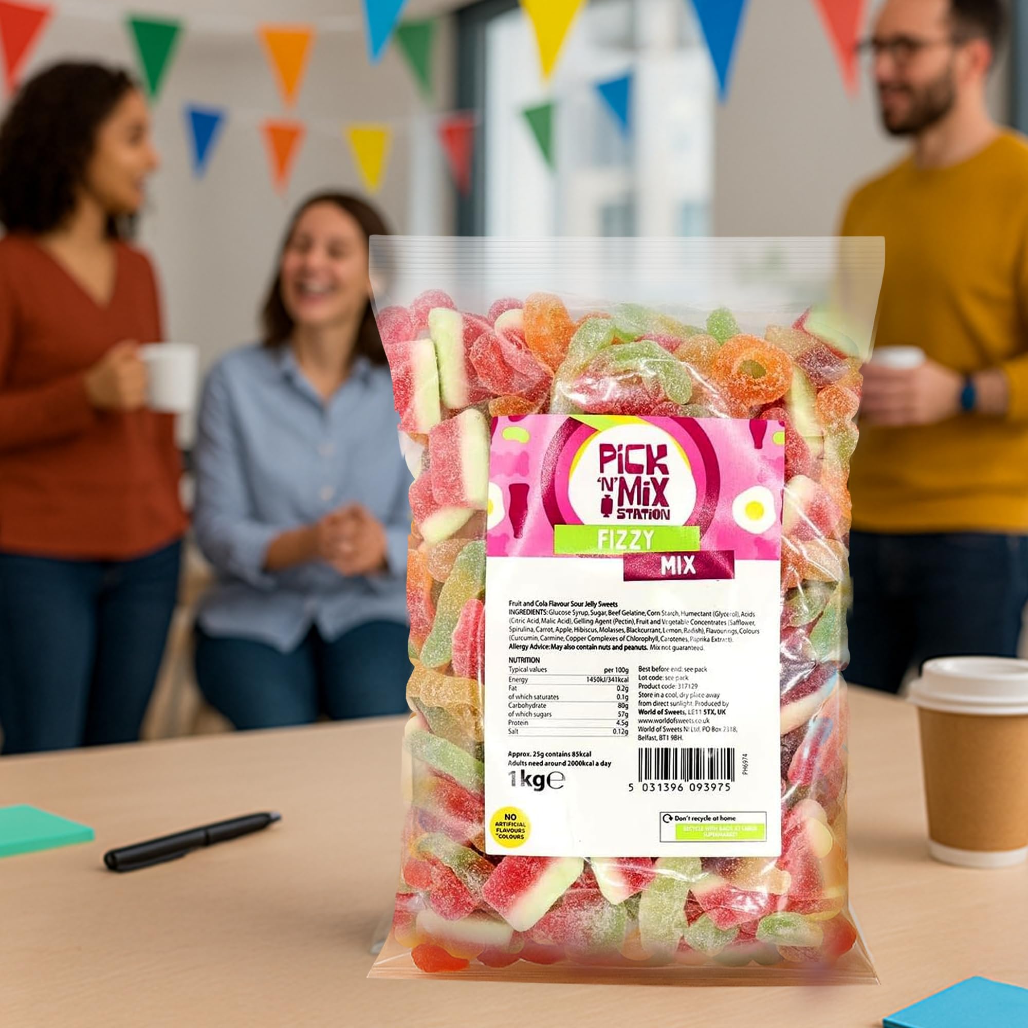 Bonds of London Pick 'n' Mix Station Fizzy Mix - Fruit & Chewy Sweets, 1 kg 6