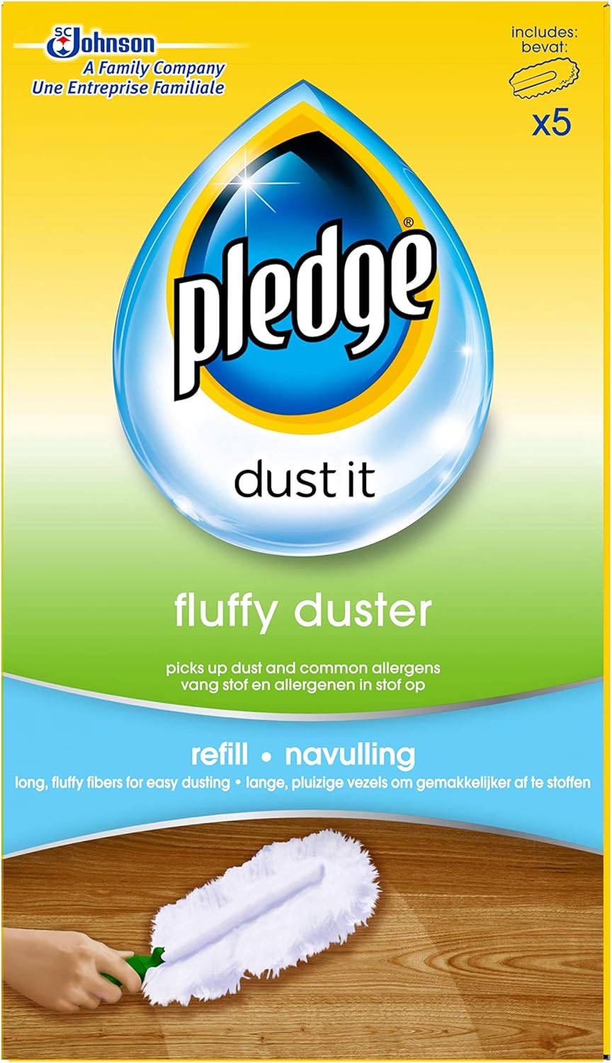 Pledge - Fluffy Duster Refills for Effective Dusting, Pack of 20 (4x5)