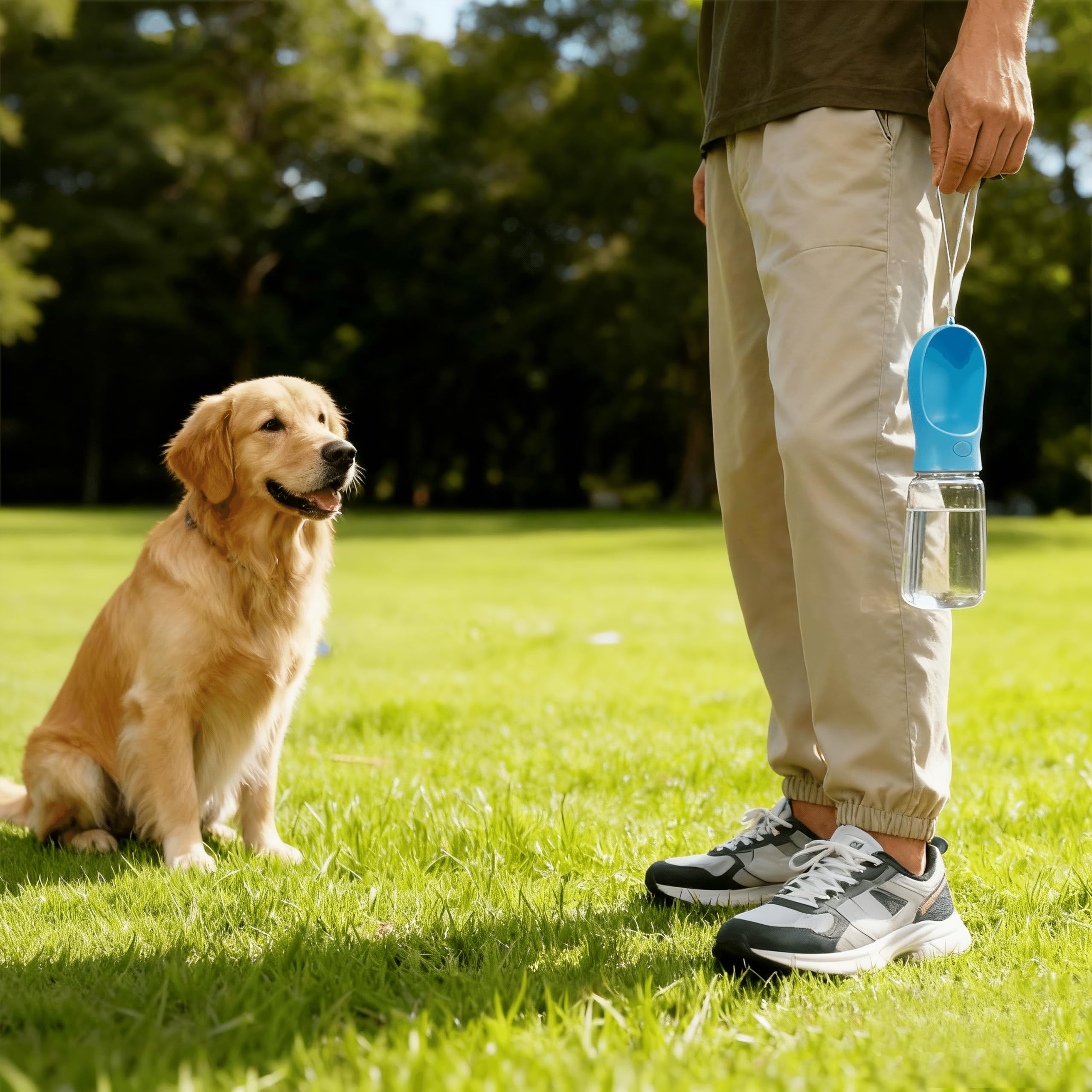 BARGAIN FACTORY Dog Water Bottle - 550 ML Portable Hydration | Leak Proof | Food-Grade Plastic 7