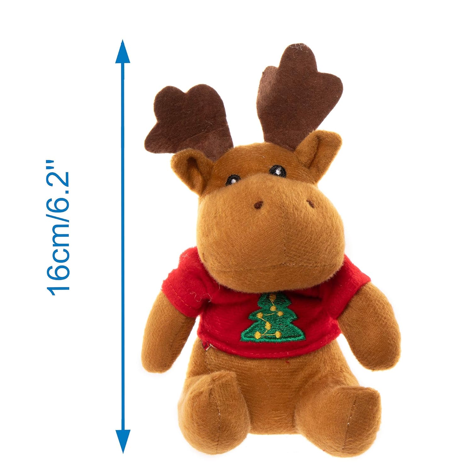 Baker Ross Reindeer Christmas Jumper Plush Pals - Soft Stuffed Animal Toys for Kids 3