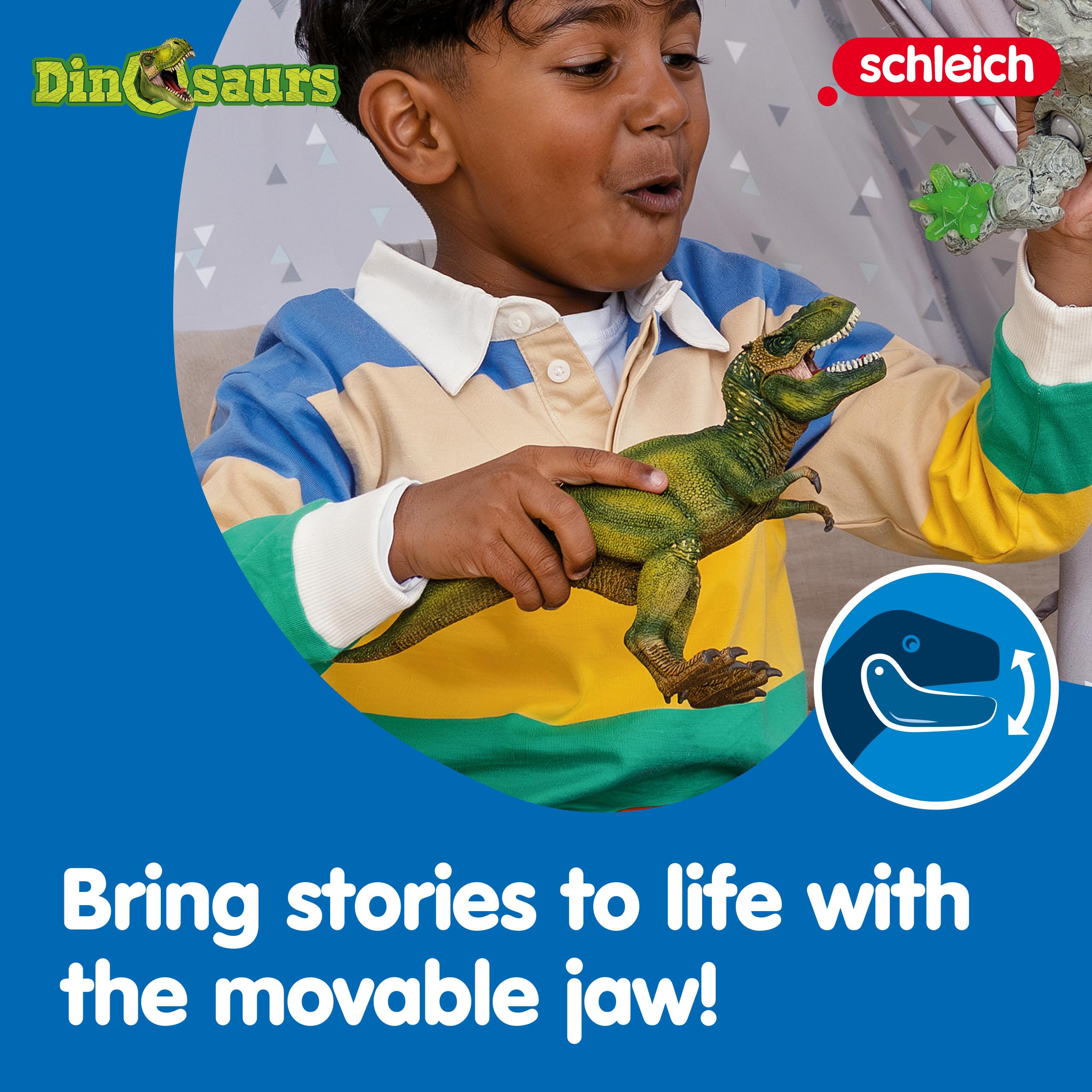 SCHLEICH DINOSAURS 14525 Tyrannosaurus Rex - Realistic Action Figure with Movable Jaw, Ages 3+ 5