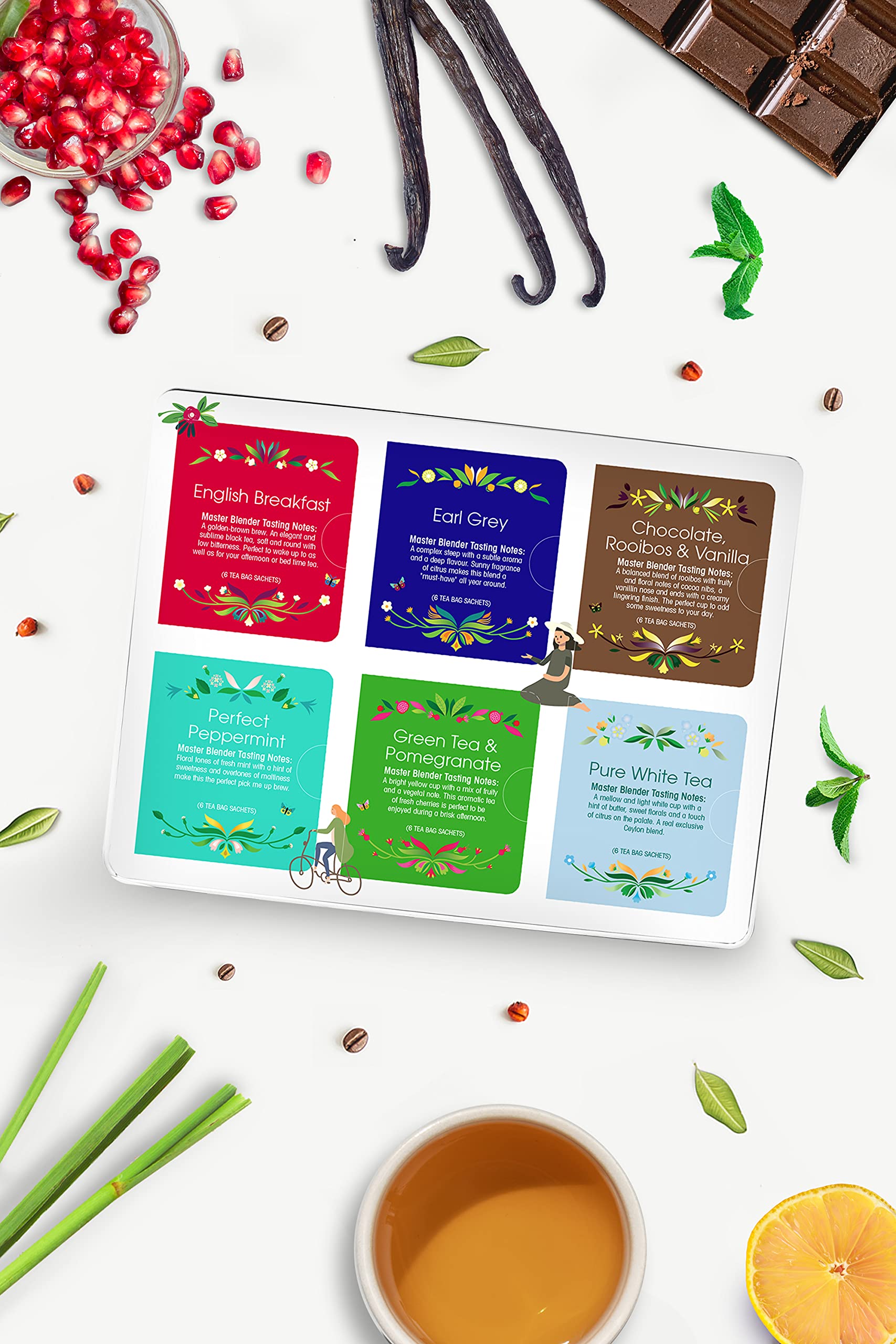 English Tea Shop Organic Luxury Gift Tin - 36 Tea Bags, 6 Varieties, Compostable Packaging 3