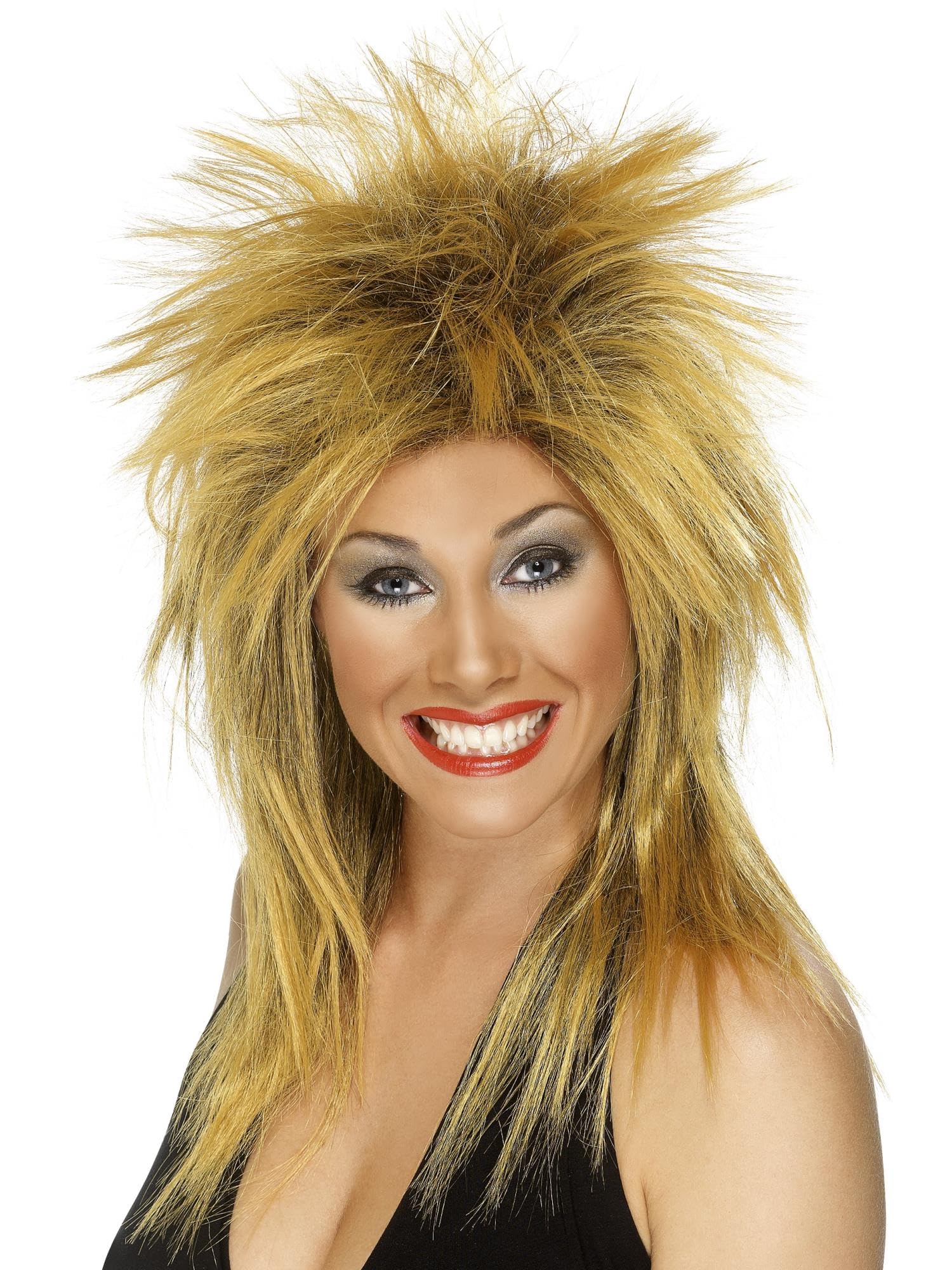 Smiffys Rock Diva Ginger Long Mullet Wig for Women