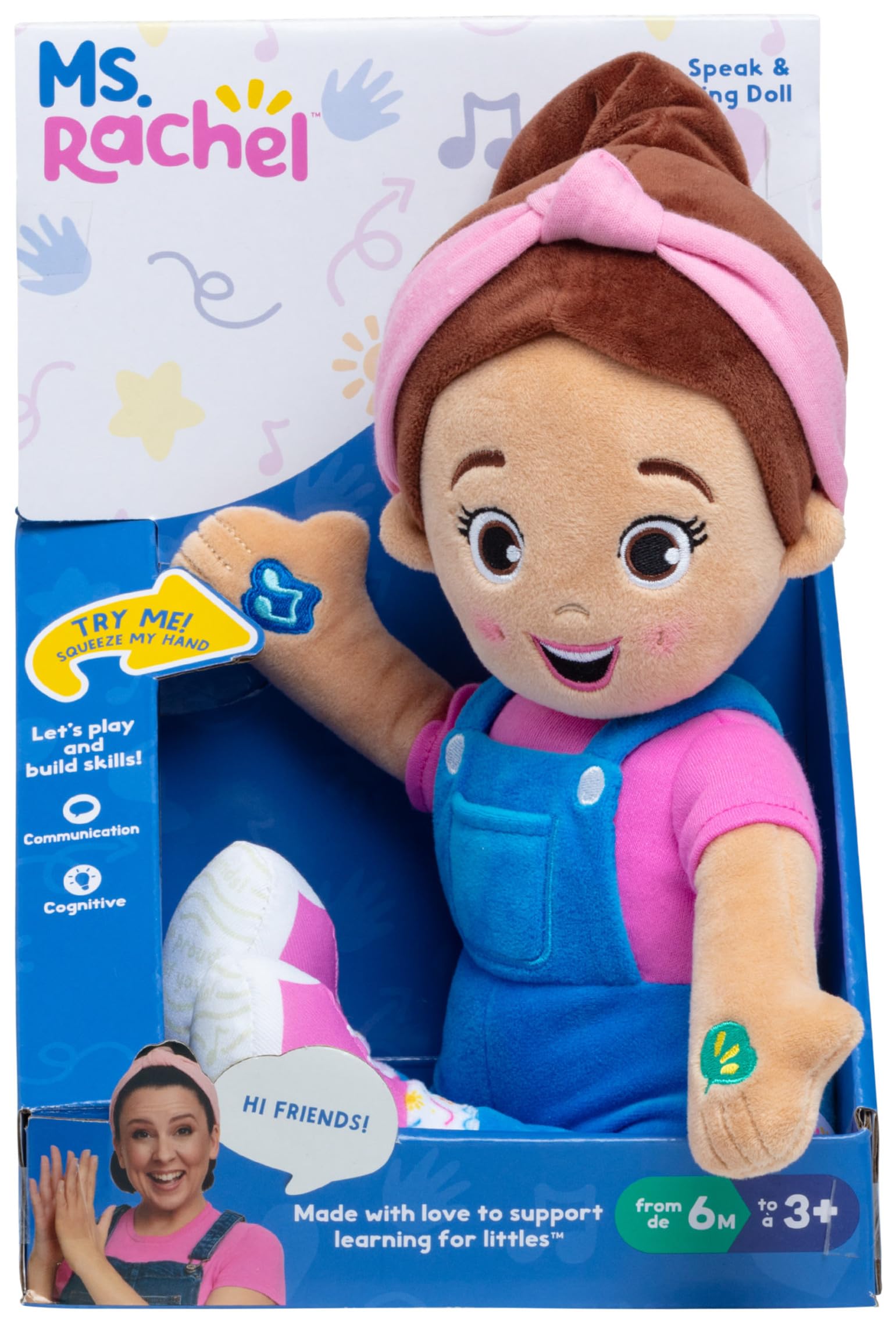 Ms. Rachel Speak & Sing Doll - Interactive Musical Toy for Toddlers 12M+ 8