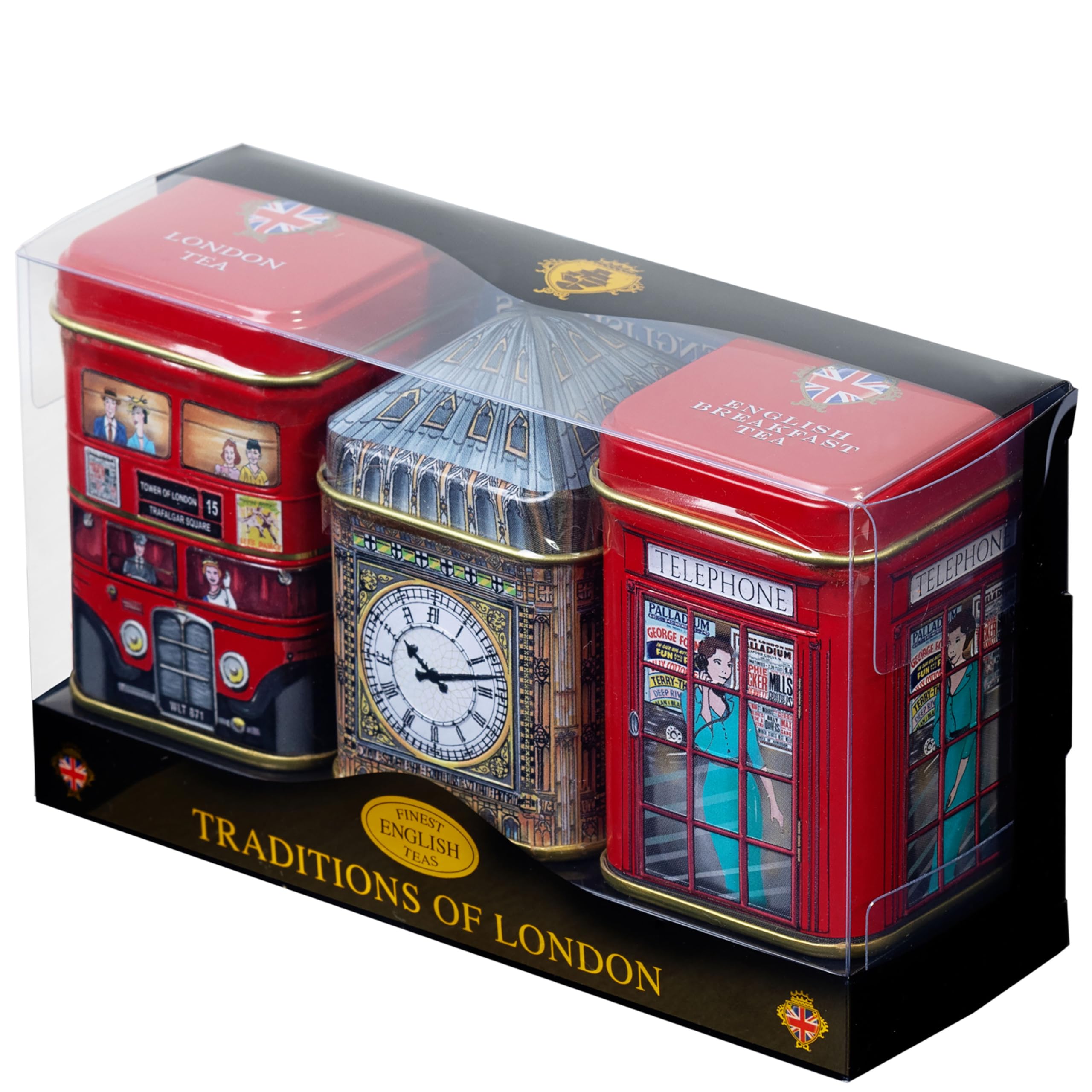 New English Teas Traditions of London Mini Tin Triple Pack Loose Tea 65 g 3