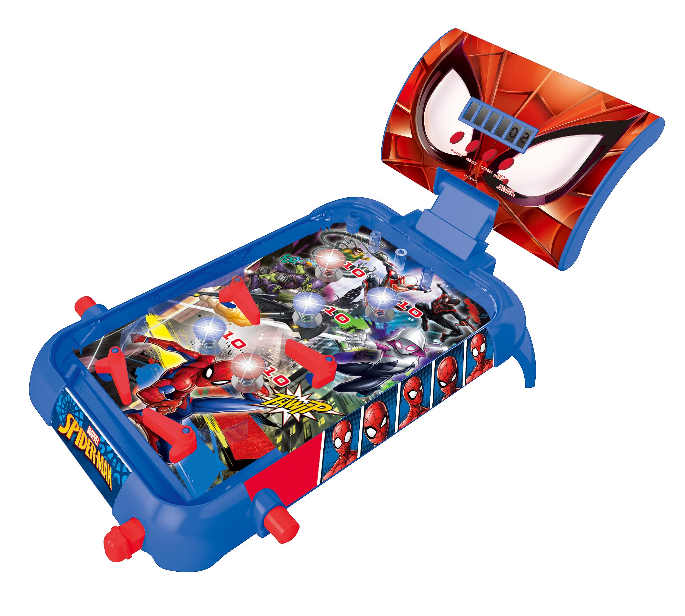 Lexibook Spider-Man Electronic Table Pinball Machine - Action Game with LCD Display, Lights & Sound - Ages 5+ 6