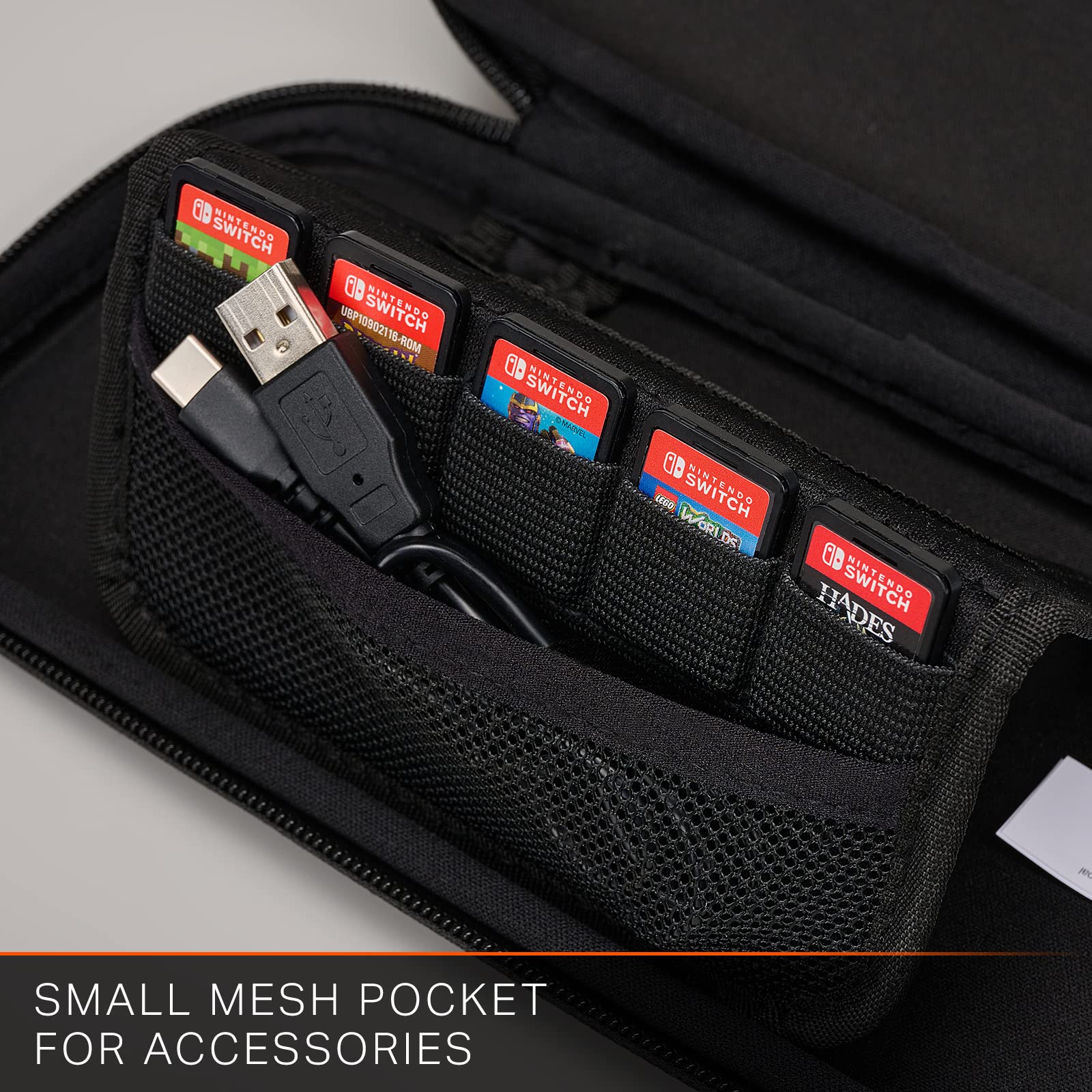 PowerA Slim Case for Nintendo Switch - OLED Model, Switch, and Switch Lite - Charcoal 7