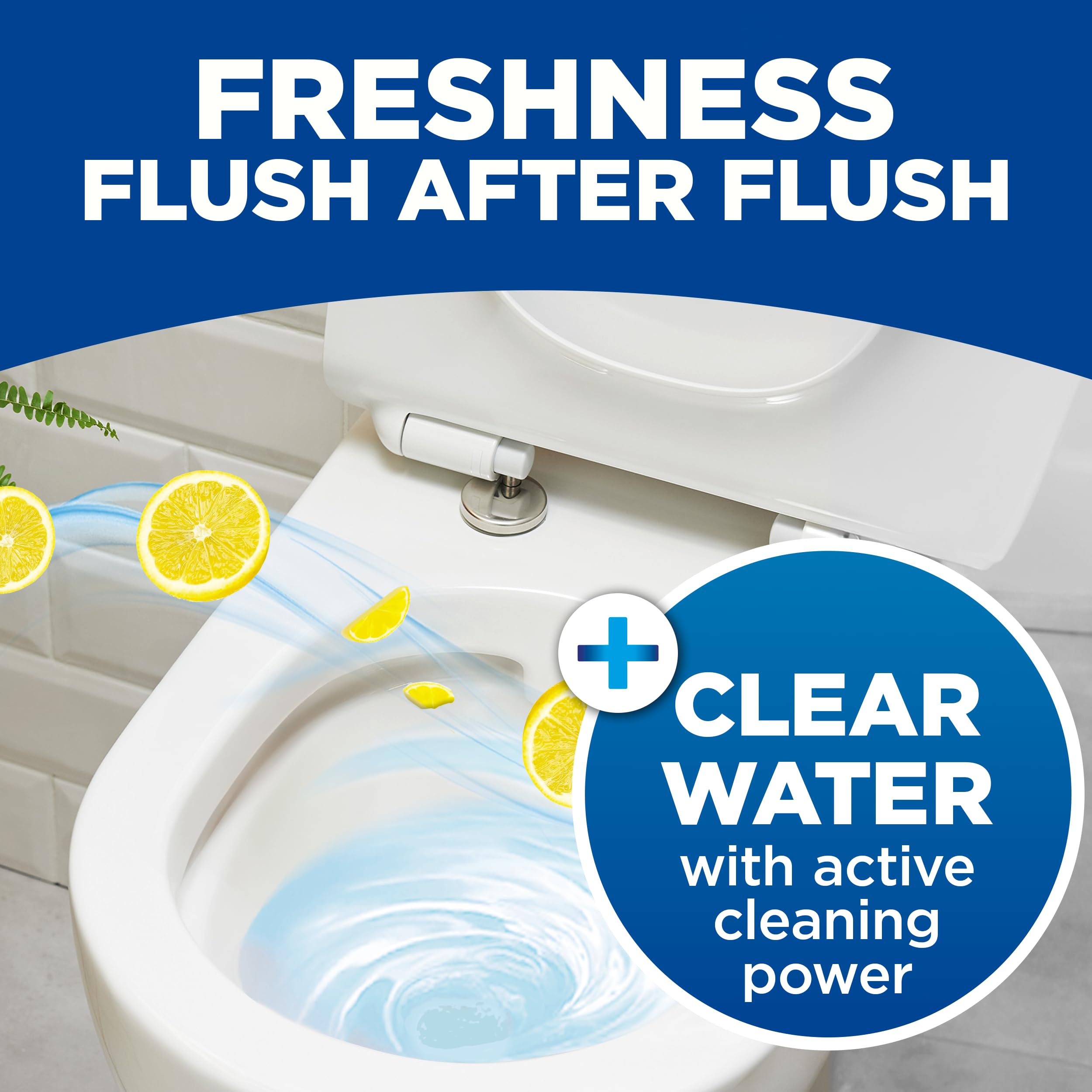 Bloo 3in1 Toilet Blocks Limescale Remover Cistern Block, Lemon Scent, 2 Count Pack 3