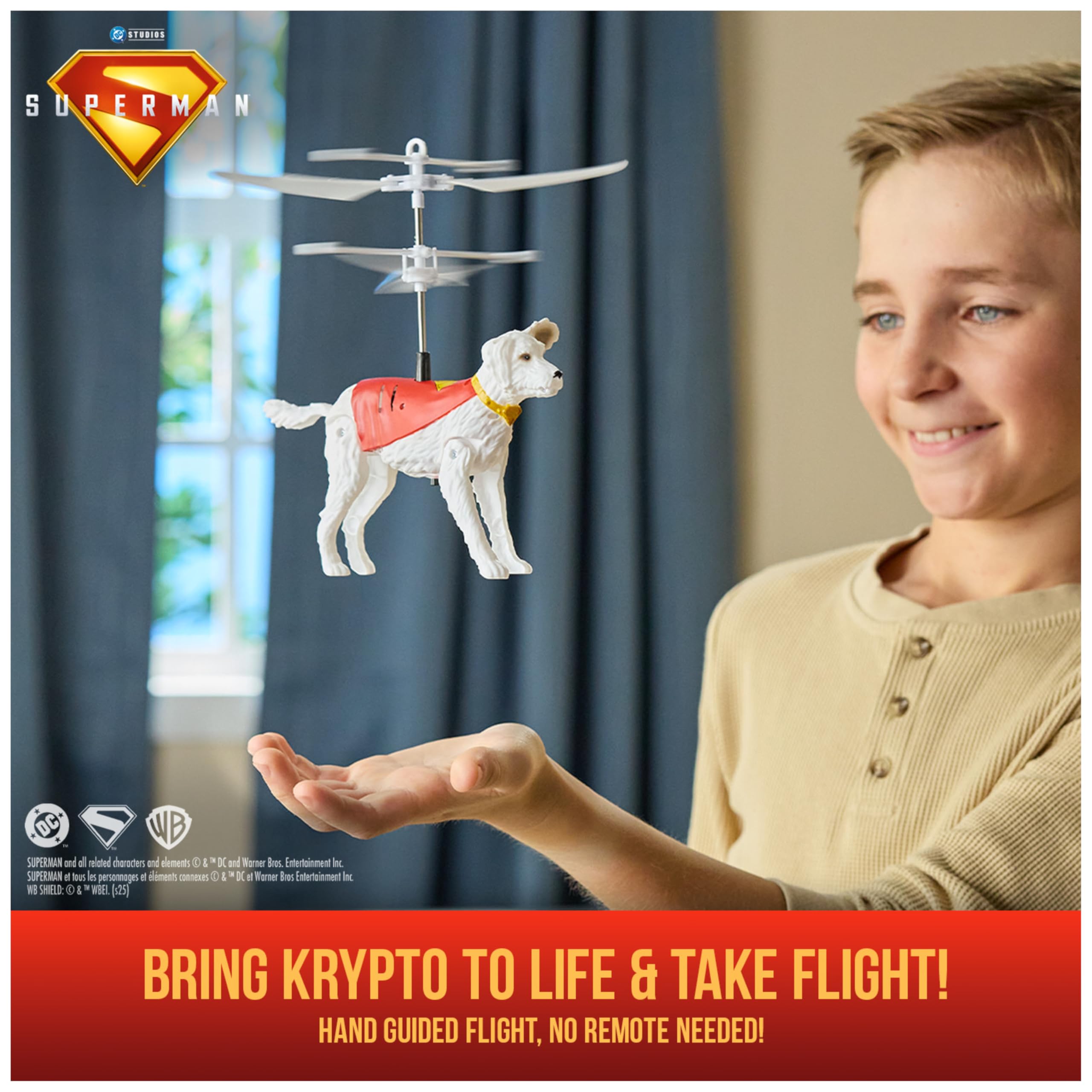 SUPERMAN Up in the Sky! Flying Krypto RC Toy - Hand-Controlled Flight, Ages 4+ 7