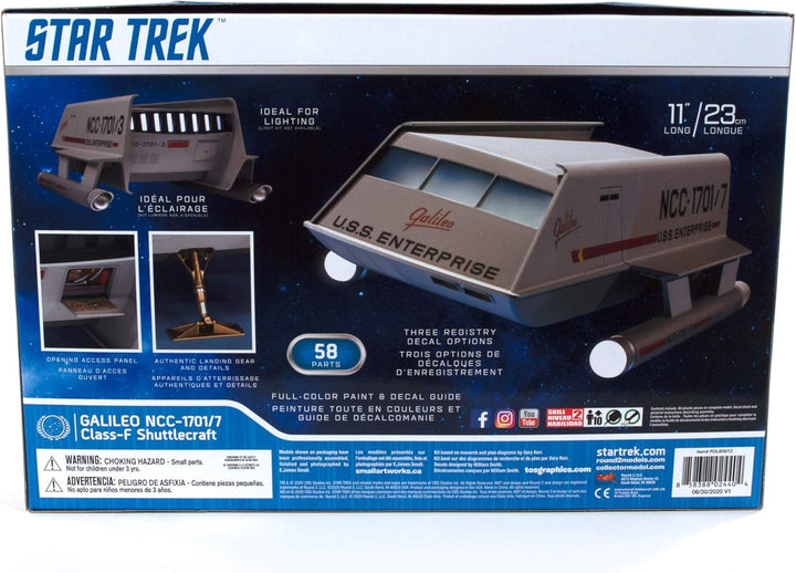 Polar Lights POL909 Star Trek TOS Galileo Shuttle Model Kit - Advanced Skill Level, Ages 14+