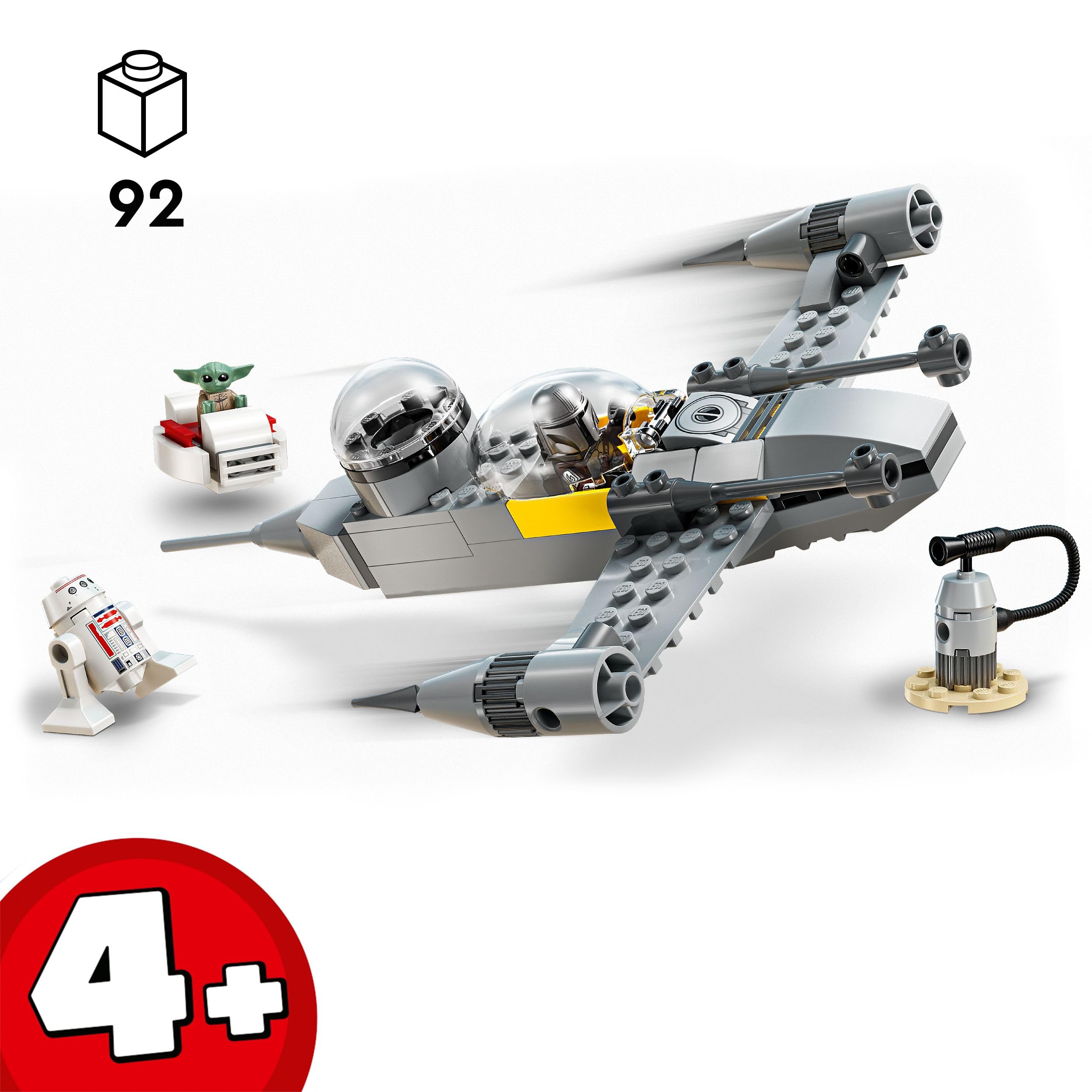 LEGO Star Wars 75410 Mando and Grogu’s N-1 Starfighter Building Toy - 92-Piece Set for Ages 4+ 4