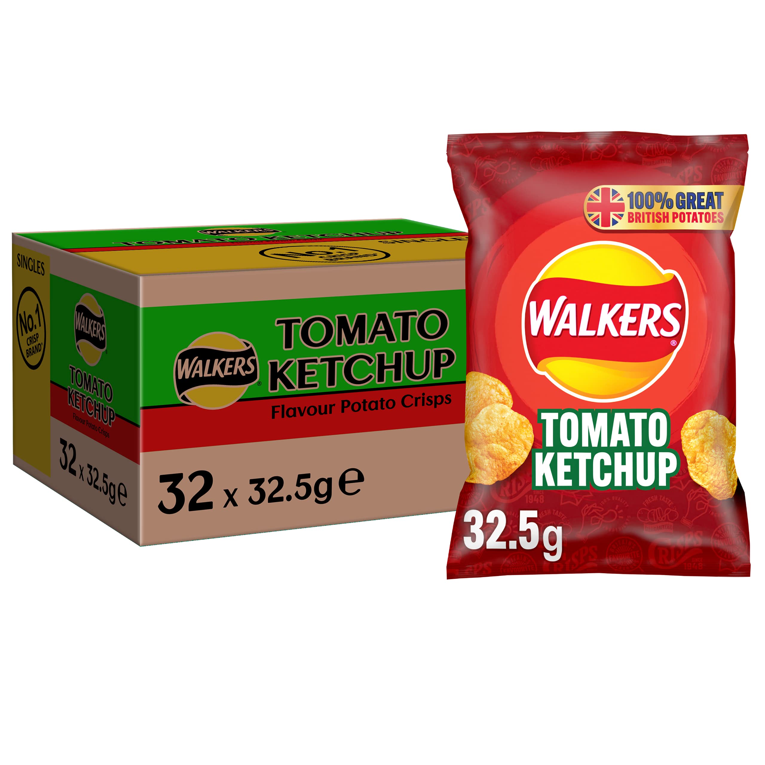 Walkers - Tomato Ketchup Crisps Multipack 32 x 32.5g