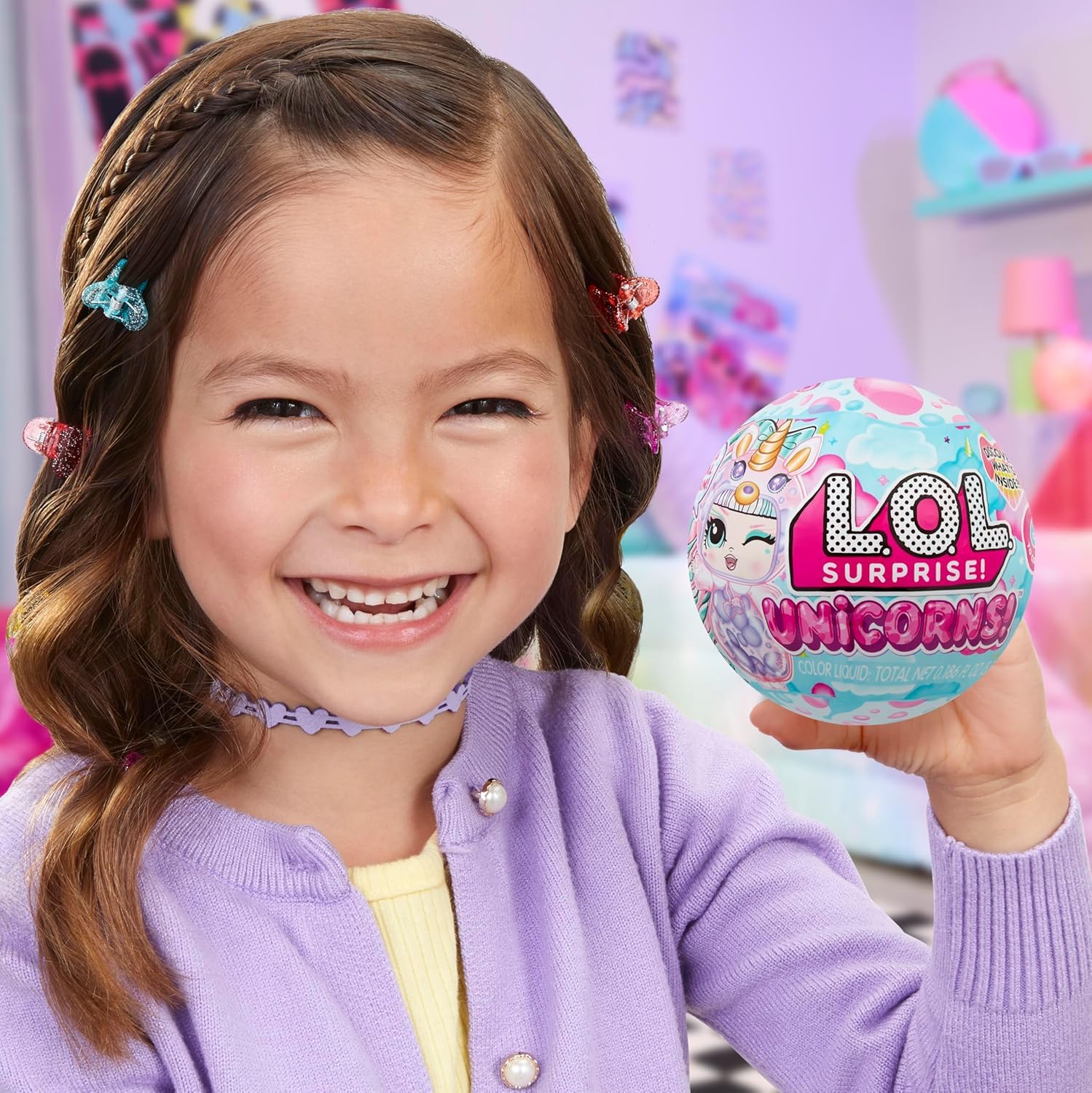 L.O.L. Surprise! Unicorn Tots - Lava Lamp Experience with Real Doll Hair, 8 to Collect 9