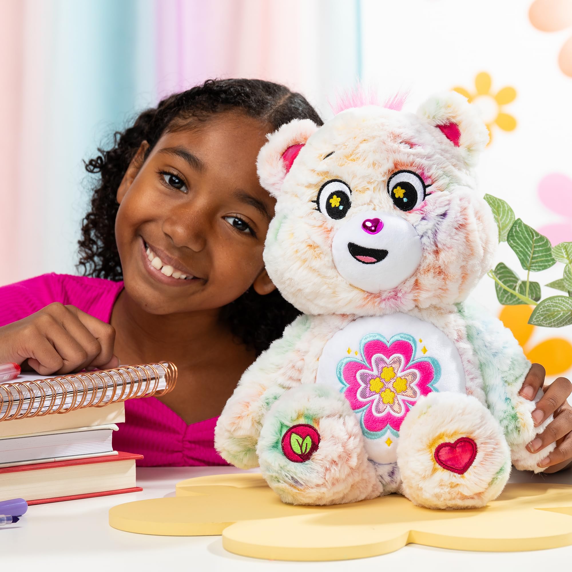 Basic Fun Care Bears Blossom Heart Bear Medium Plush - 35cm | Eco Friendly | Ages 4+ 5