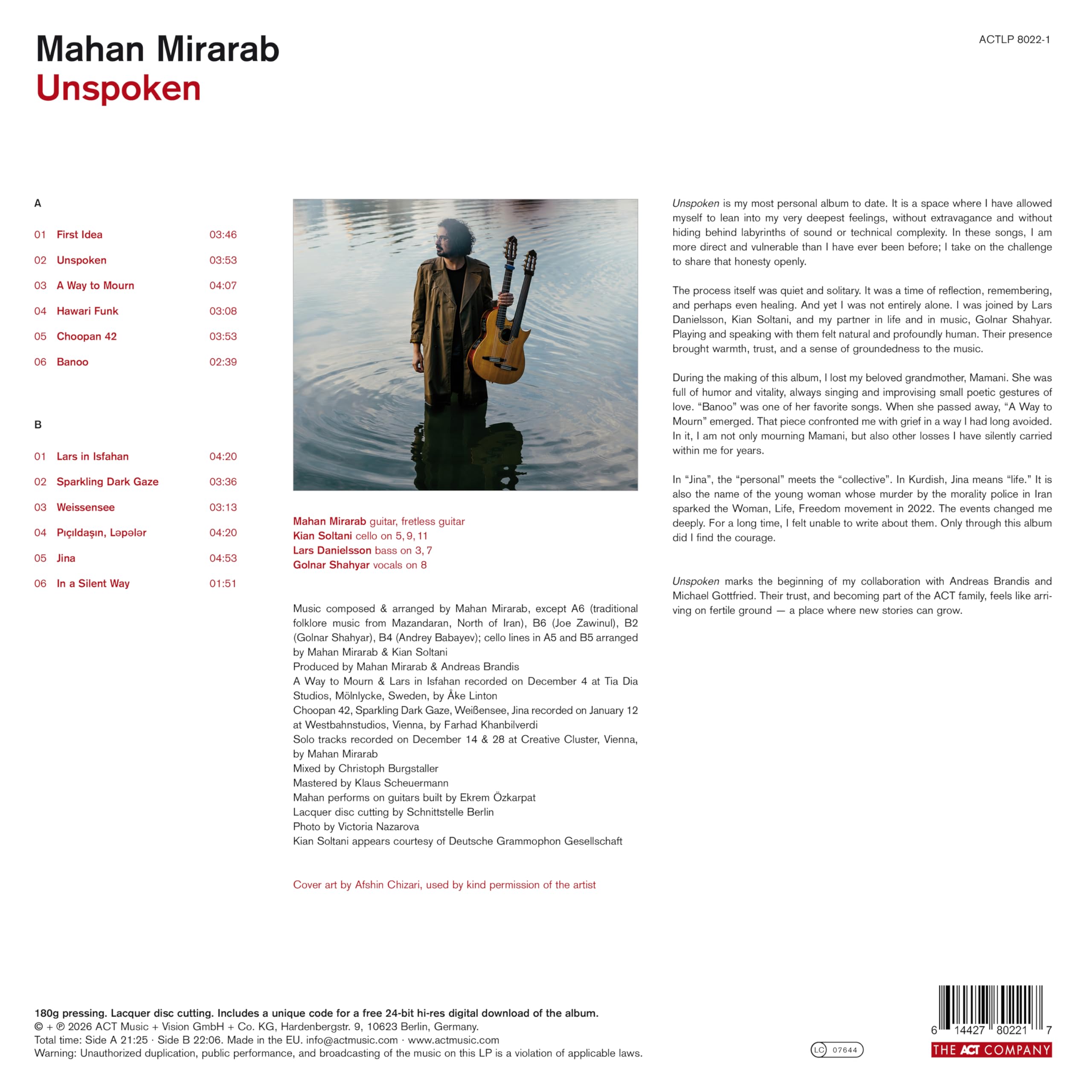 Mahan Mirarab - Unspoken [Vinyl] 3