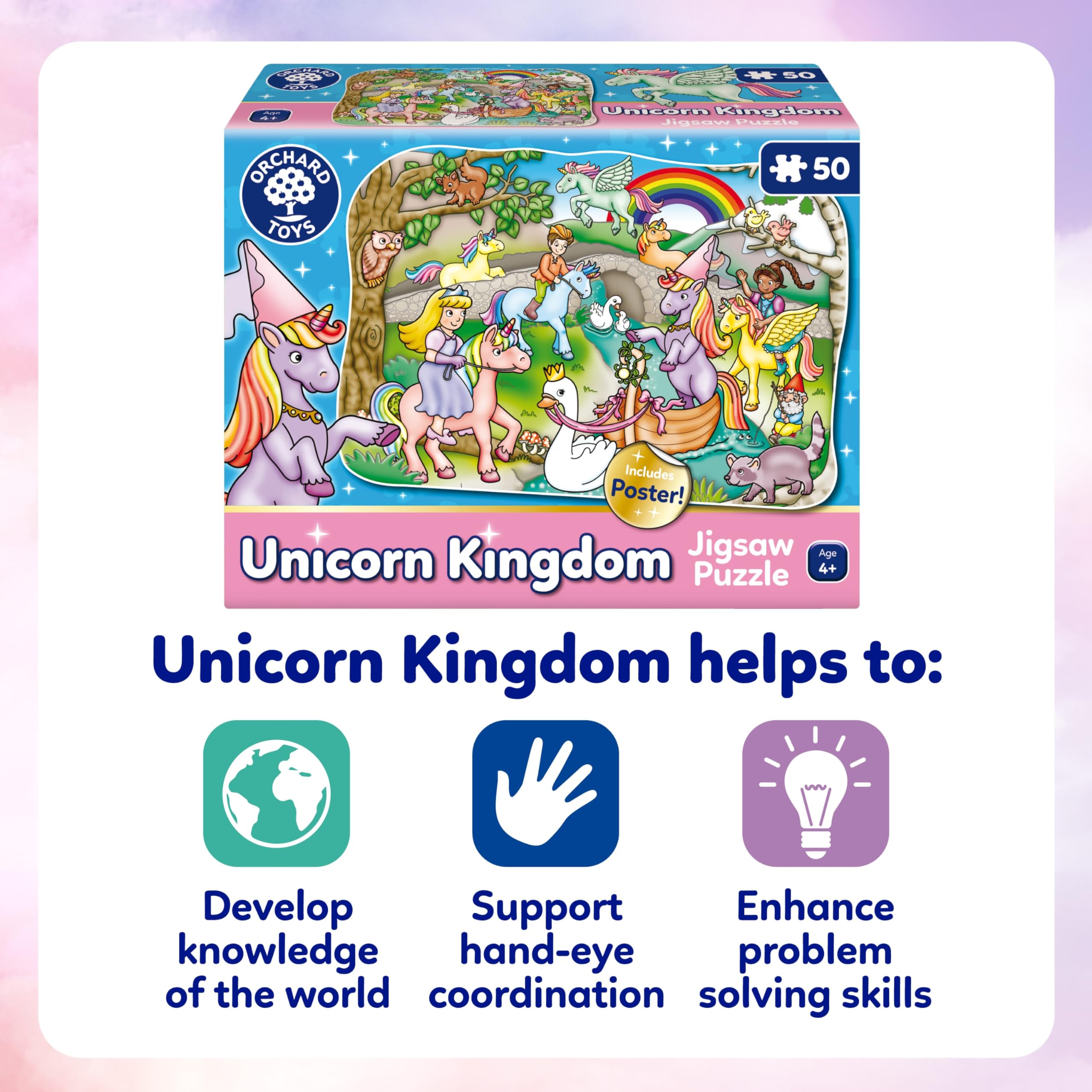 Orchard Toys Unicorn Kingdom Jigsaw Puzzle - 50-Piece Shaped Puzzle for Ages 4+ 3