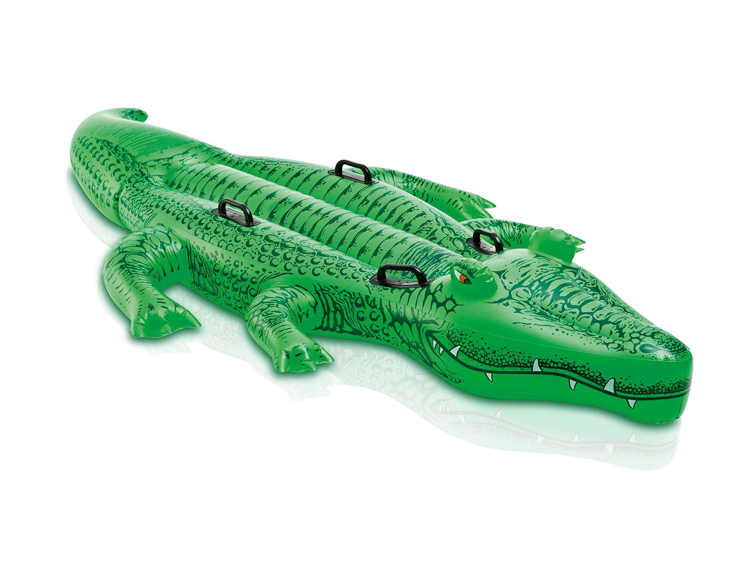 Intex Giant Gator Inflatable Ride-On Pool Toy - 78" L x 43" W | Max 88lb Capacity | Ages 3+