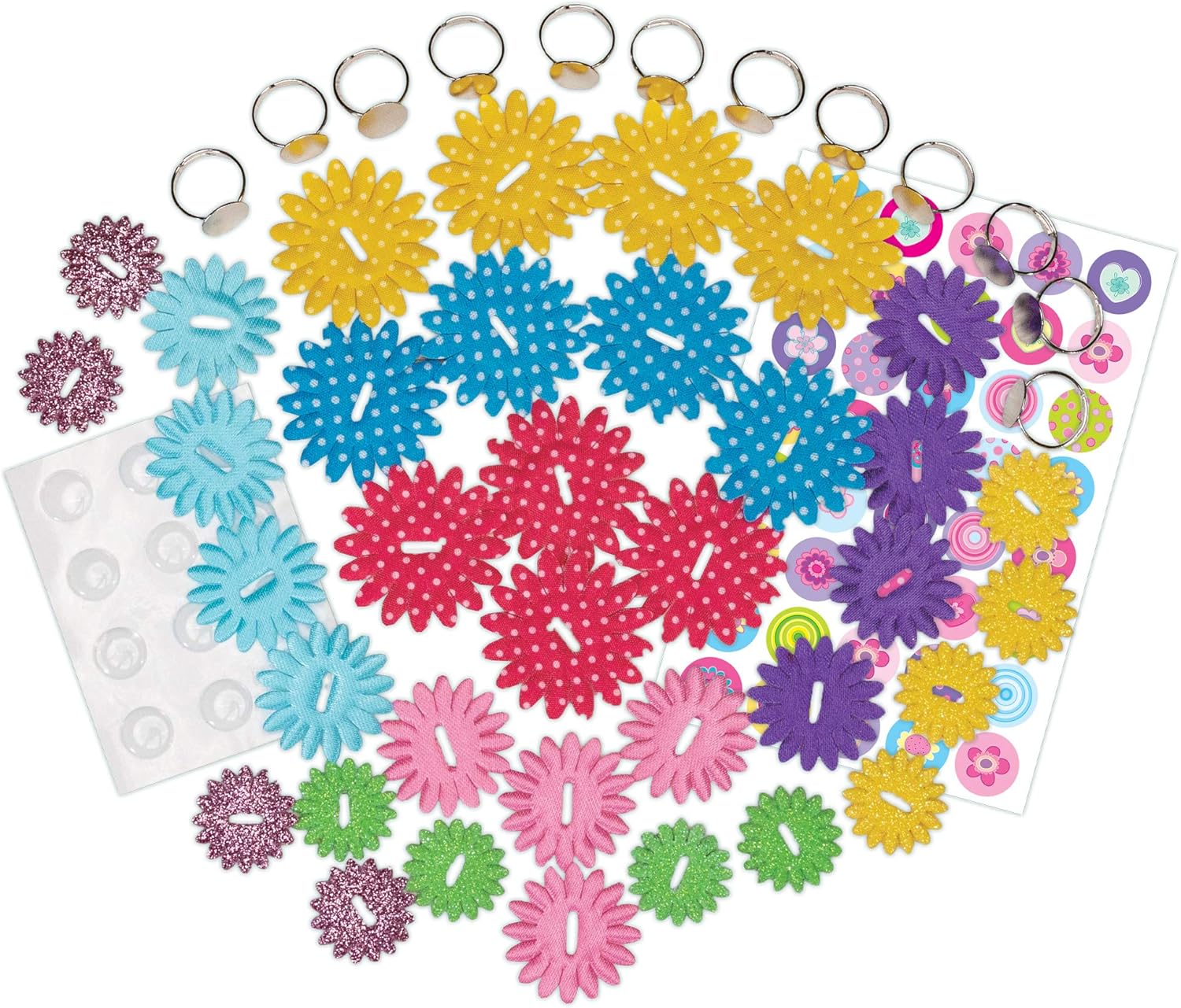 Galt Flower Rings Craft Kit - 12 Fab Flower Rings for Kids Ages 6+ 6
