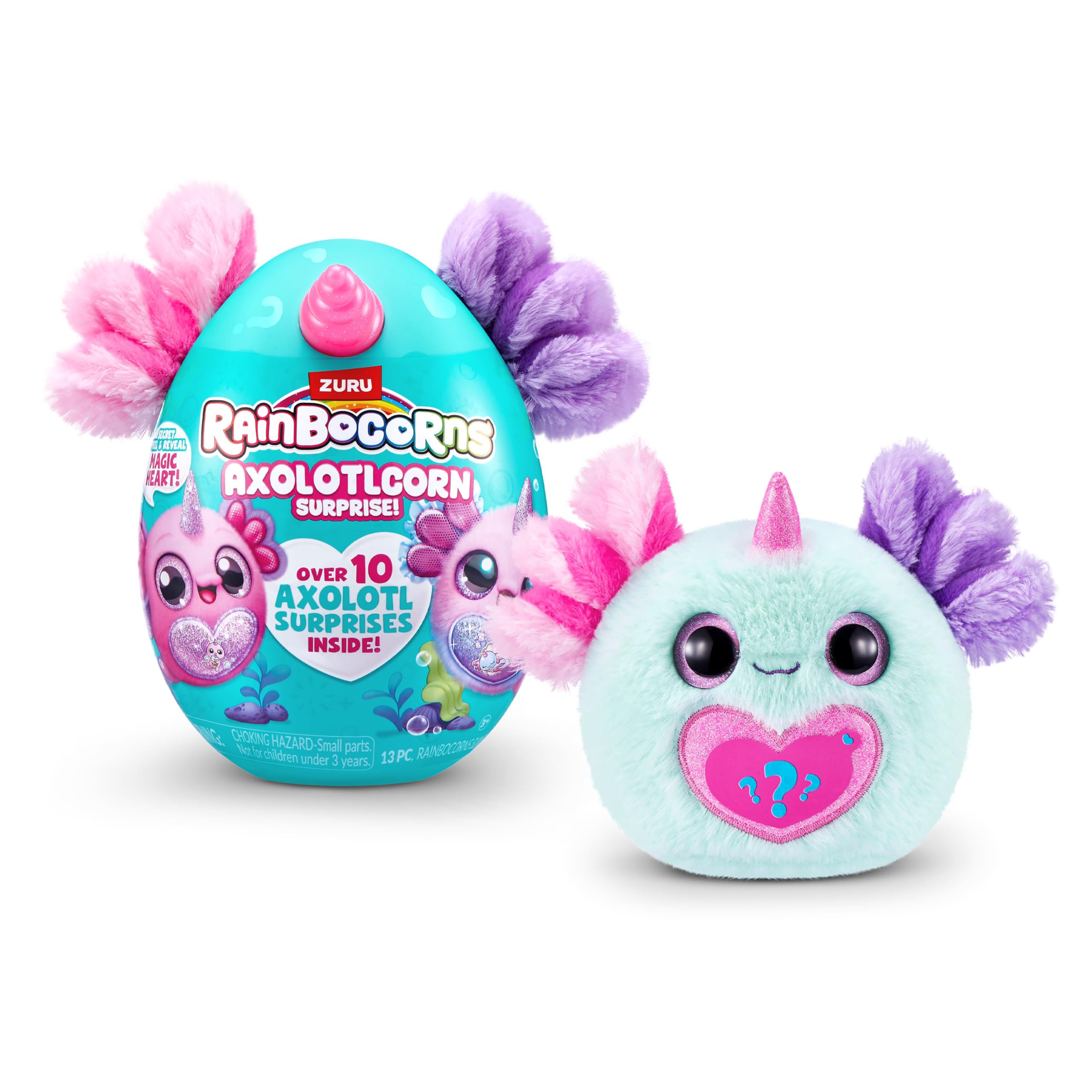 Rainbocorns Axolotlcorn Surprise by ZURU - Collectible Plush Toy for Girls 3+ 3