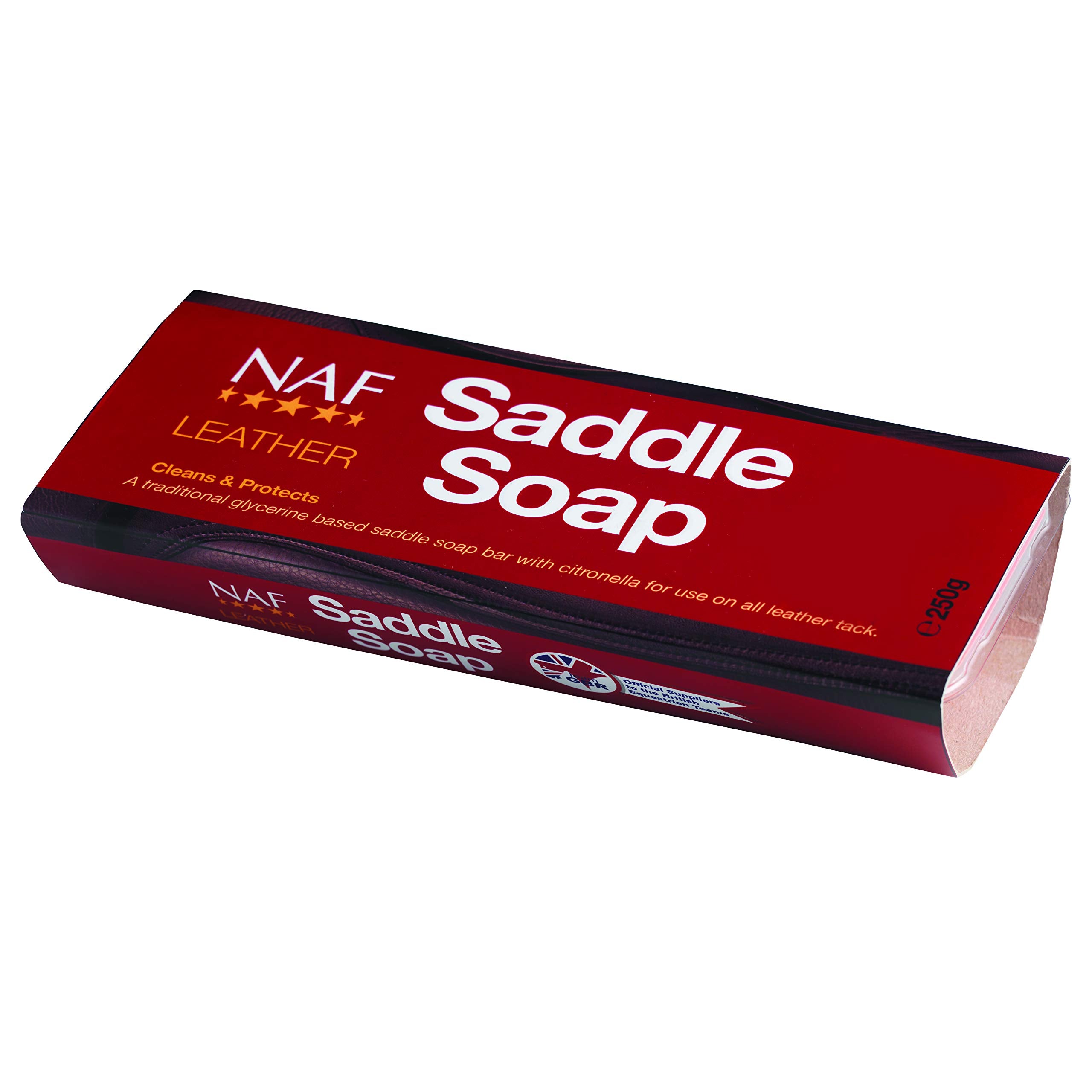 NAF Leather Saddle Soap - Gently Cleans & Conditions | 250g Tub | Regular Size