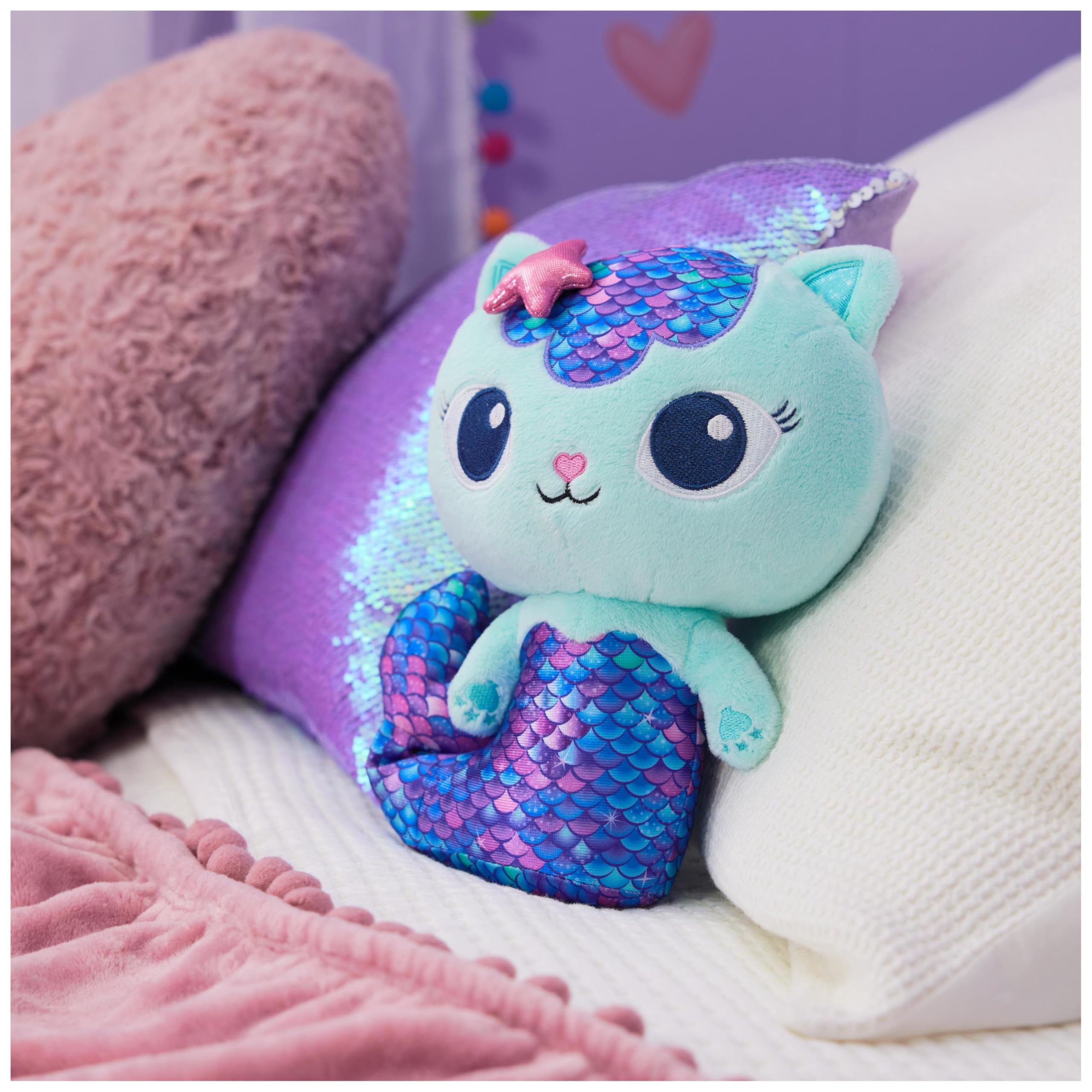 Gabby’s Dollhouse Fin-Tastic MerCat - 25cm Interactive Plush Toy for Kids