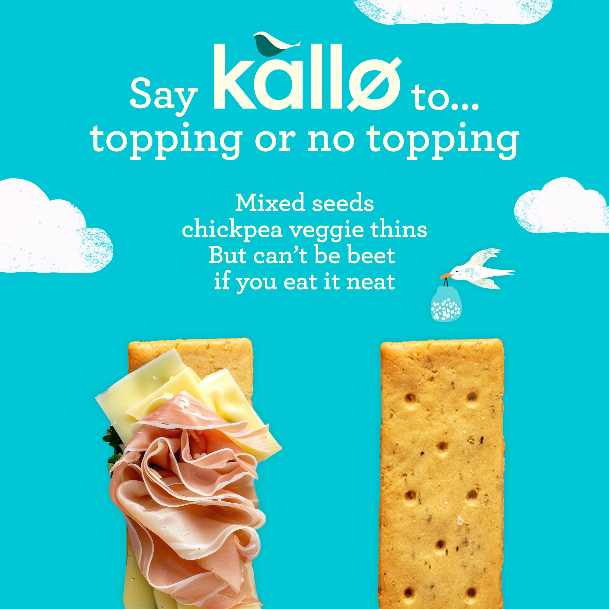 Kallo Rosemary & Sea Salt Chickpea Veggie Thins | Gluten-Free High Fibre Snack 5